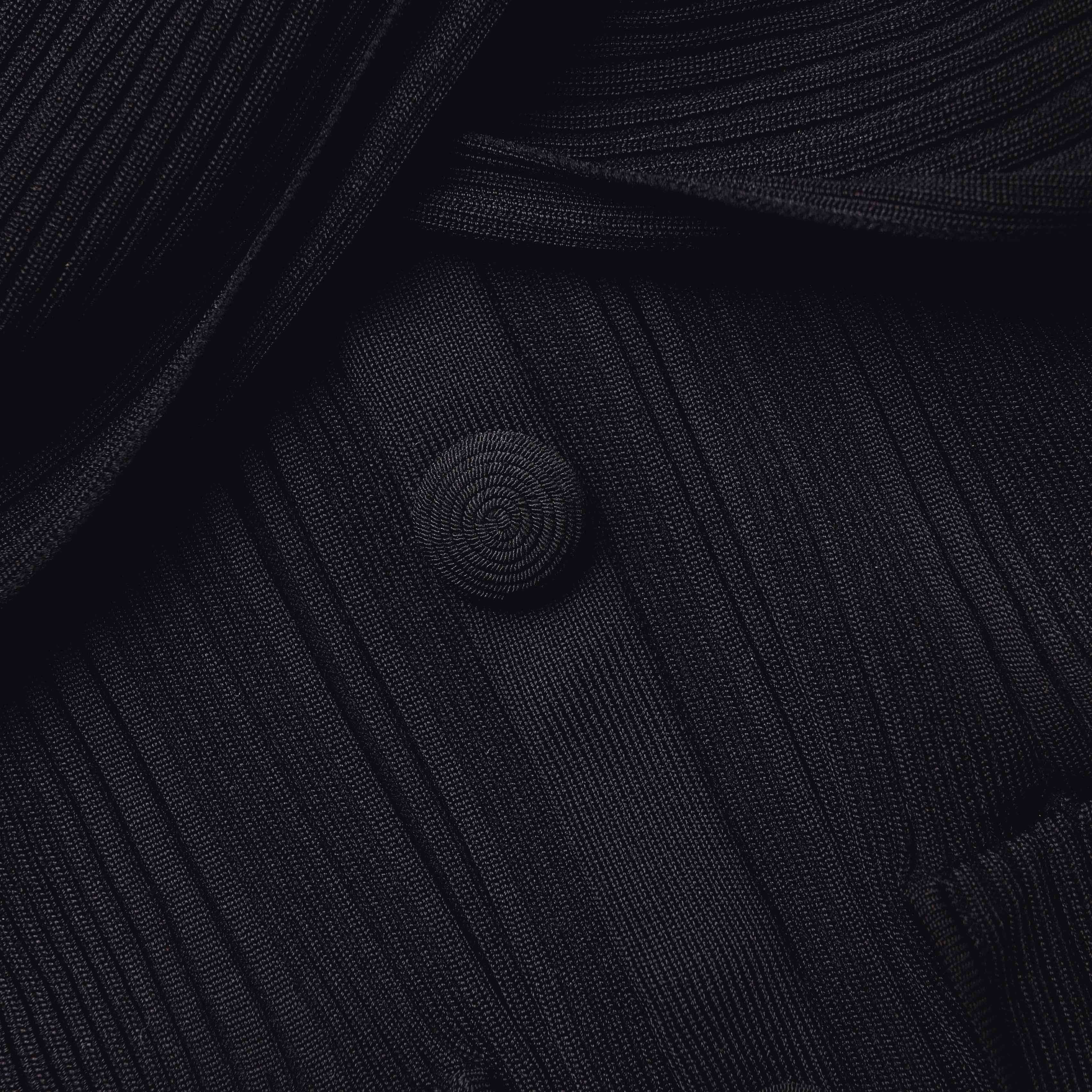 Black Off Shoulder Knit Mini Dress - Image 5