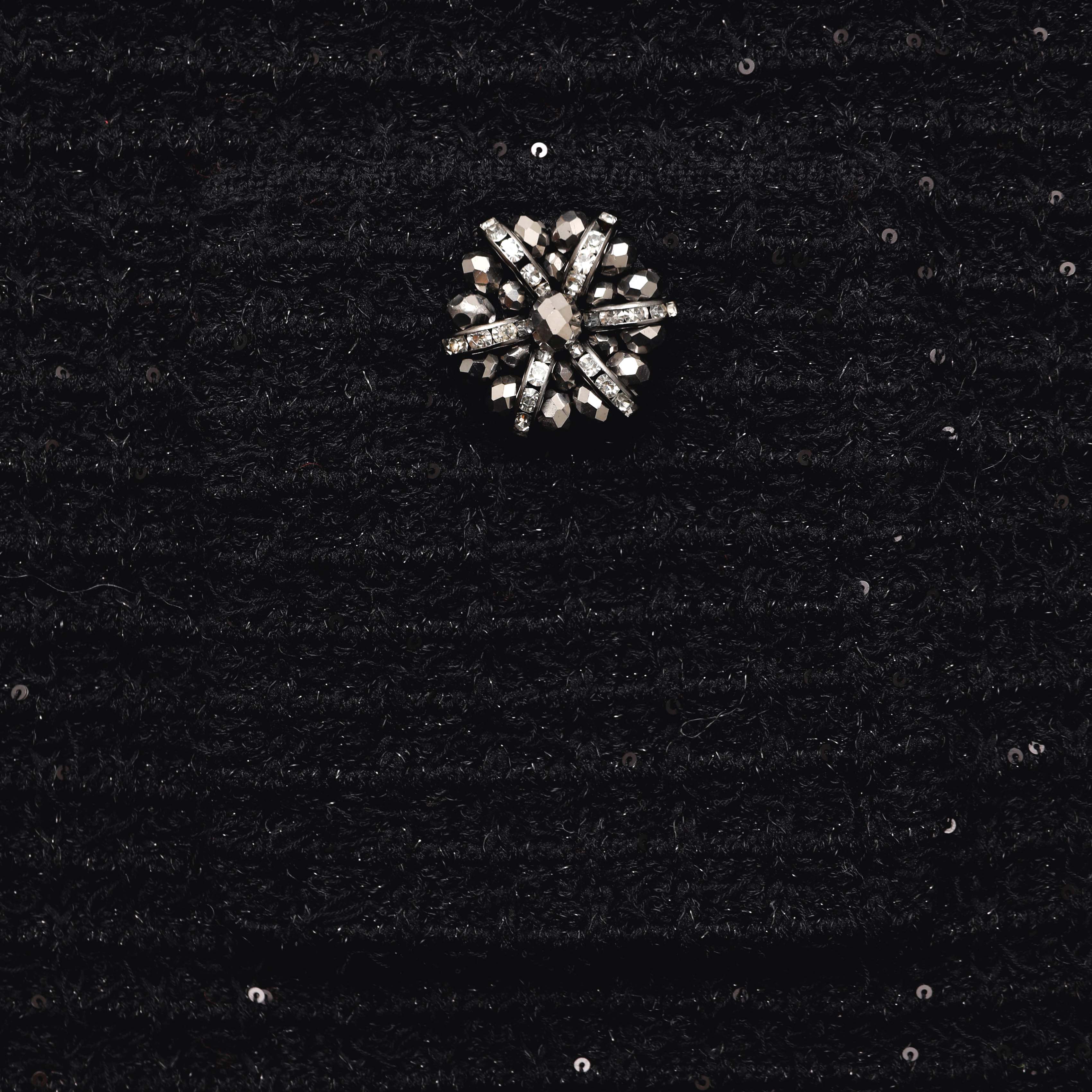 Black Textured Knit Mini Skirt - Image 5