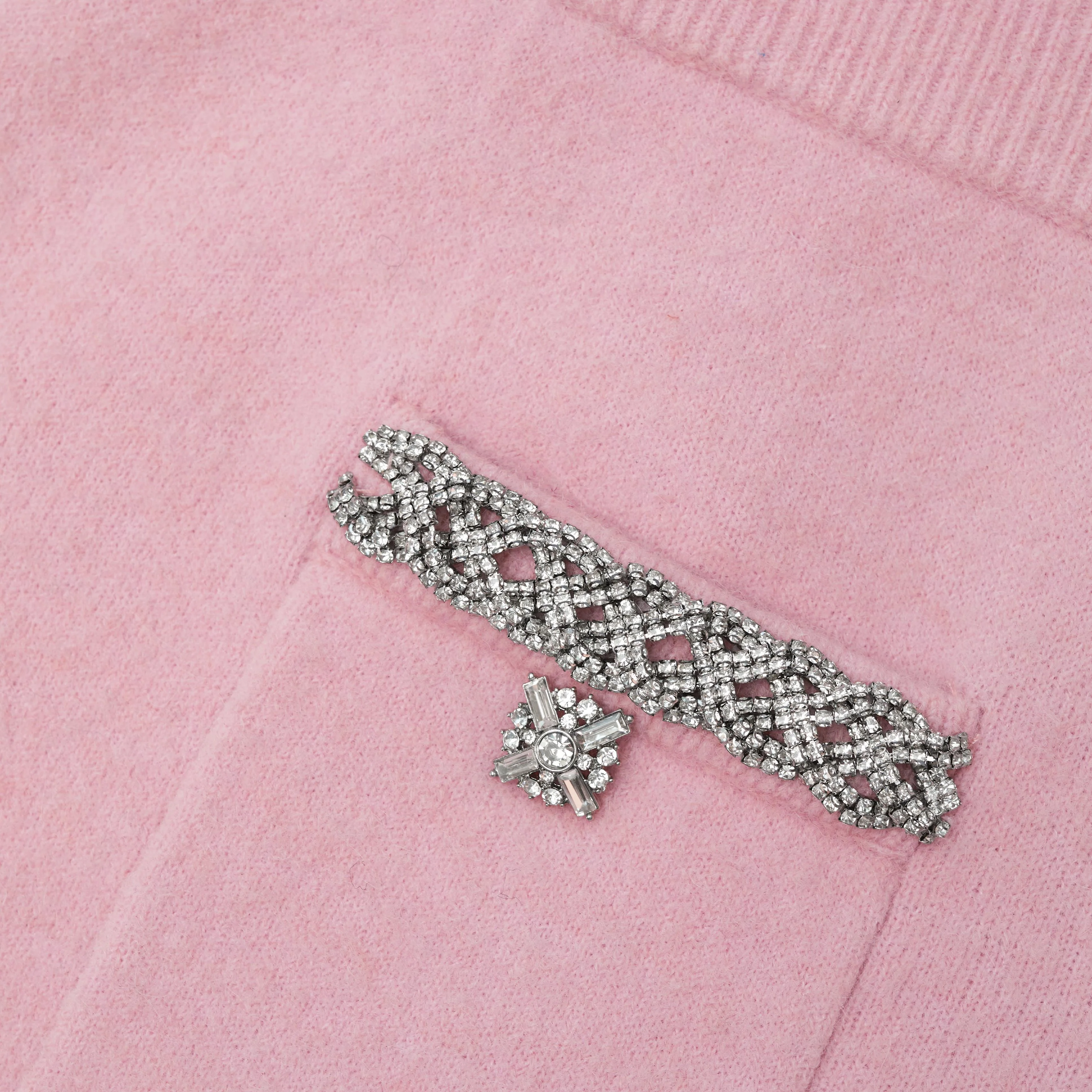 Pink Embellished Knit Midi Skirt - Image 5