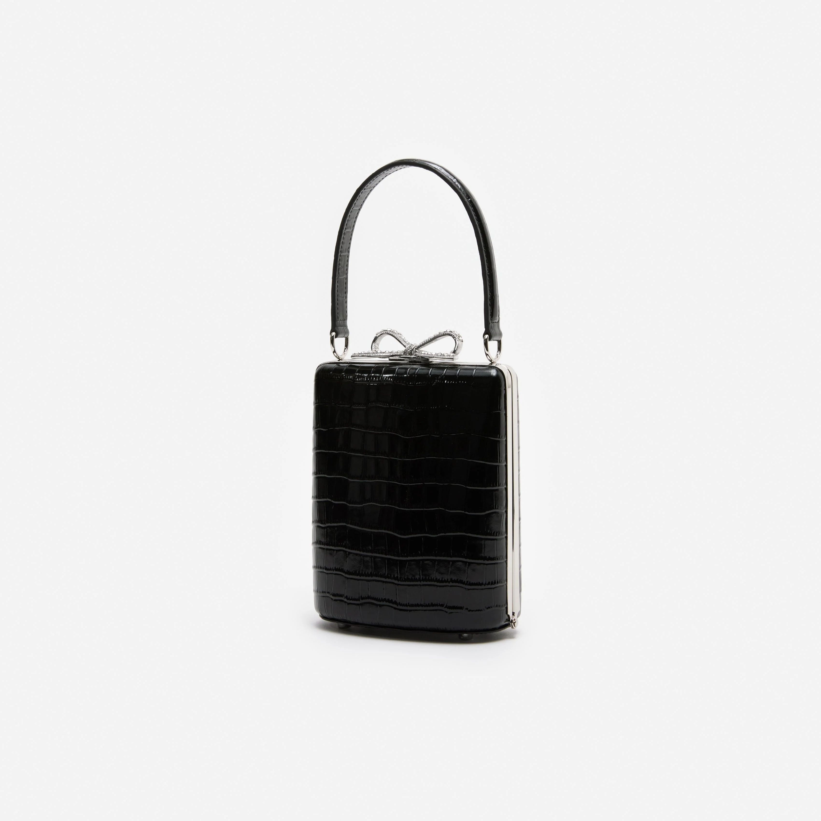 Black Croc Mini Bag - Image 2