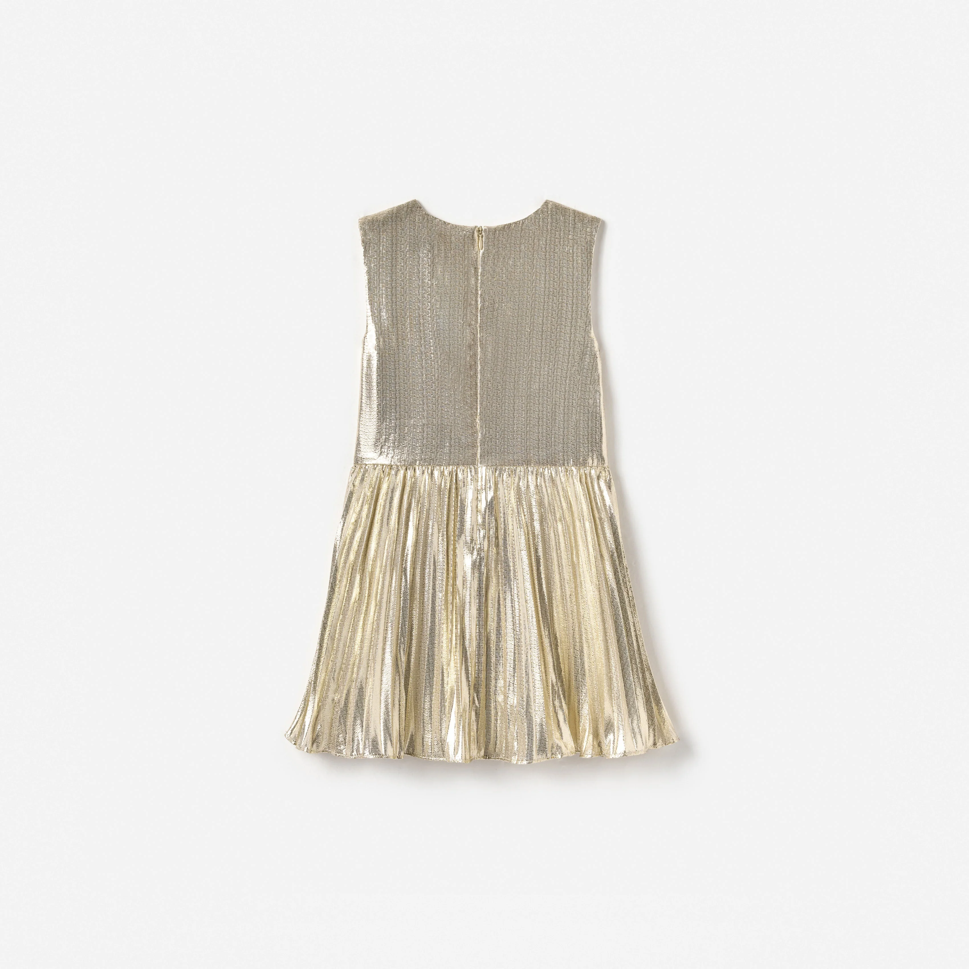 Gold Metallic Sleeveless Dress - Image 2