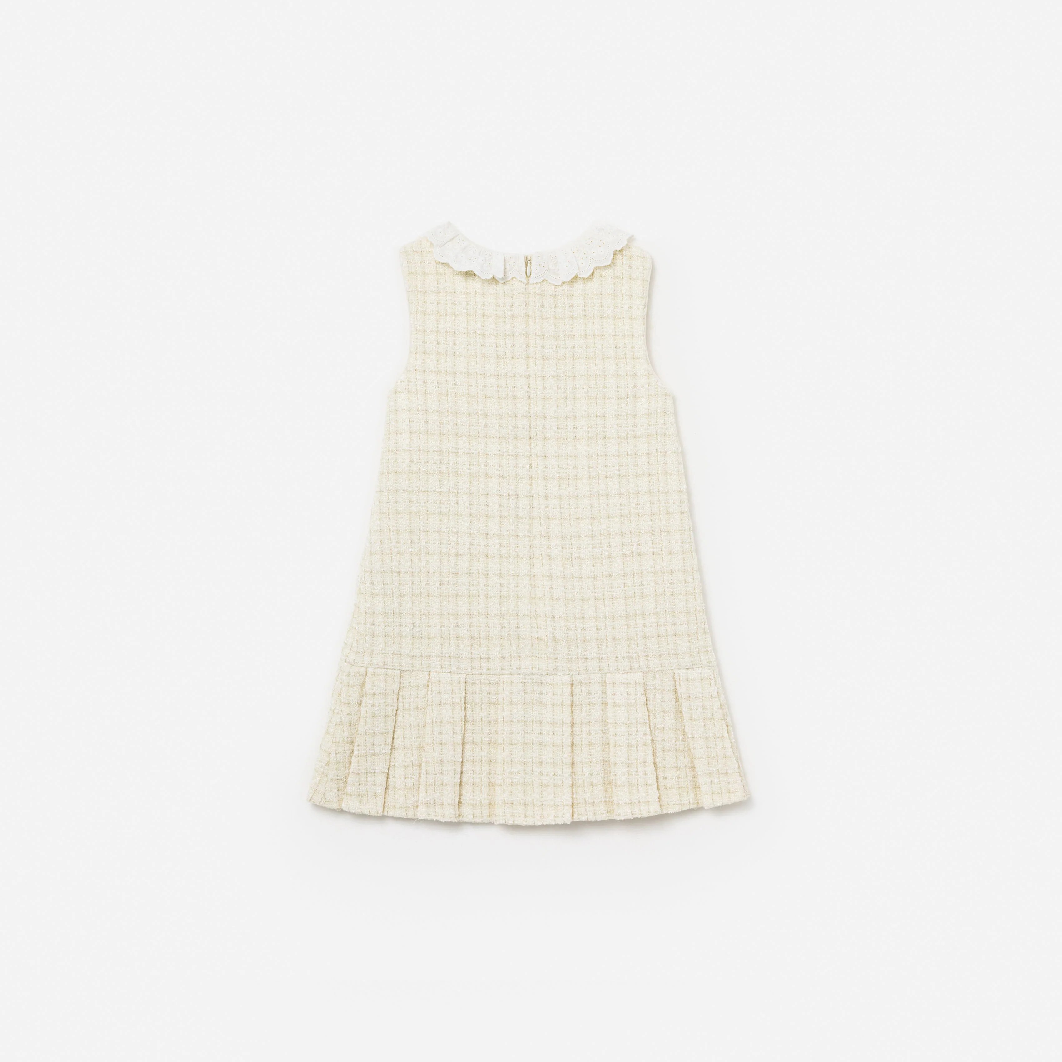Cream Boucle Bow Dress - Image 2