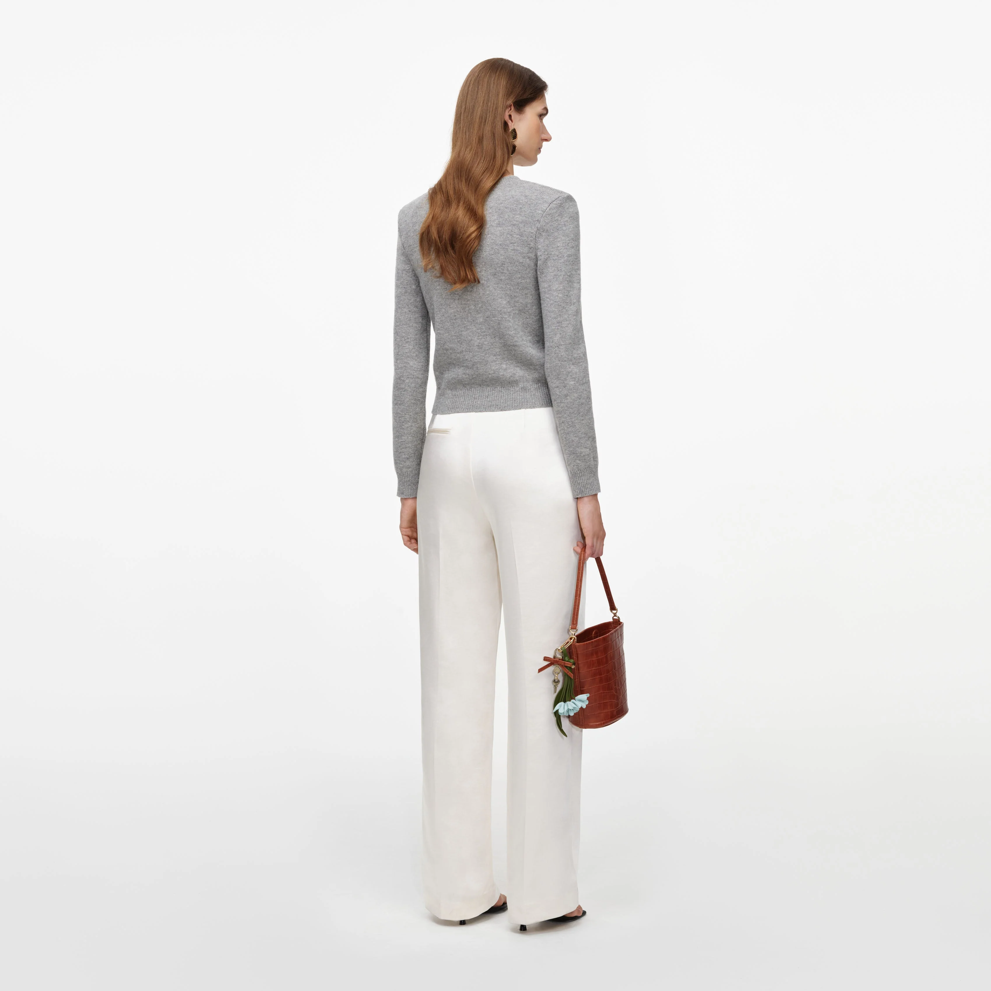 Grey Flower Wool Jumper - Image 3