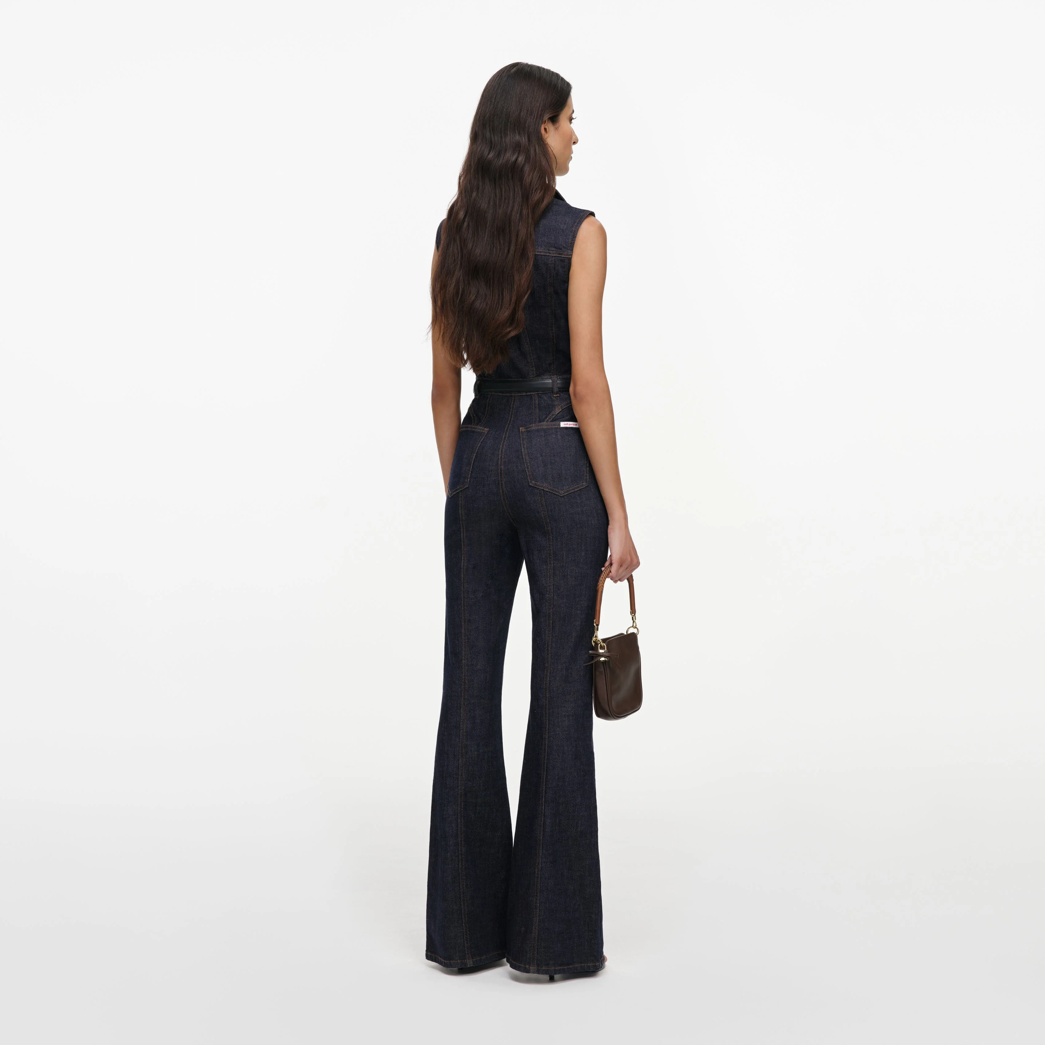 Indigo Belted Denim Jumpsuit - Image 3