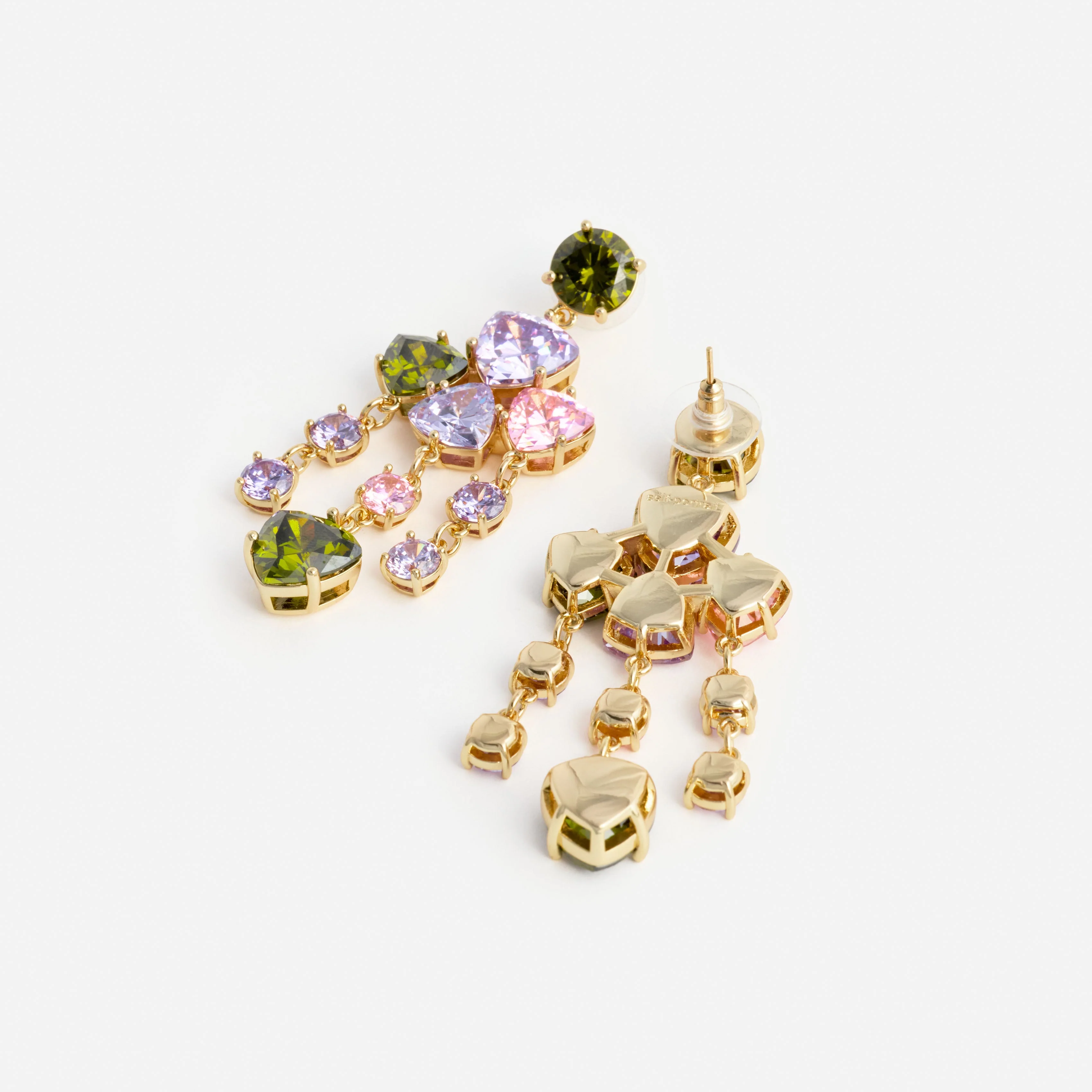 Multi Crystal Droplet Earring - Image 3