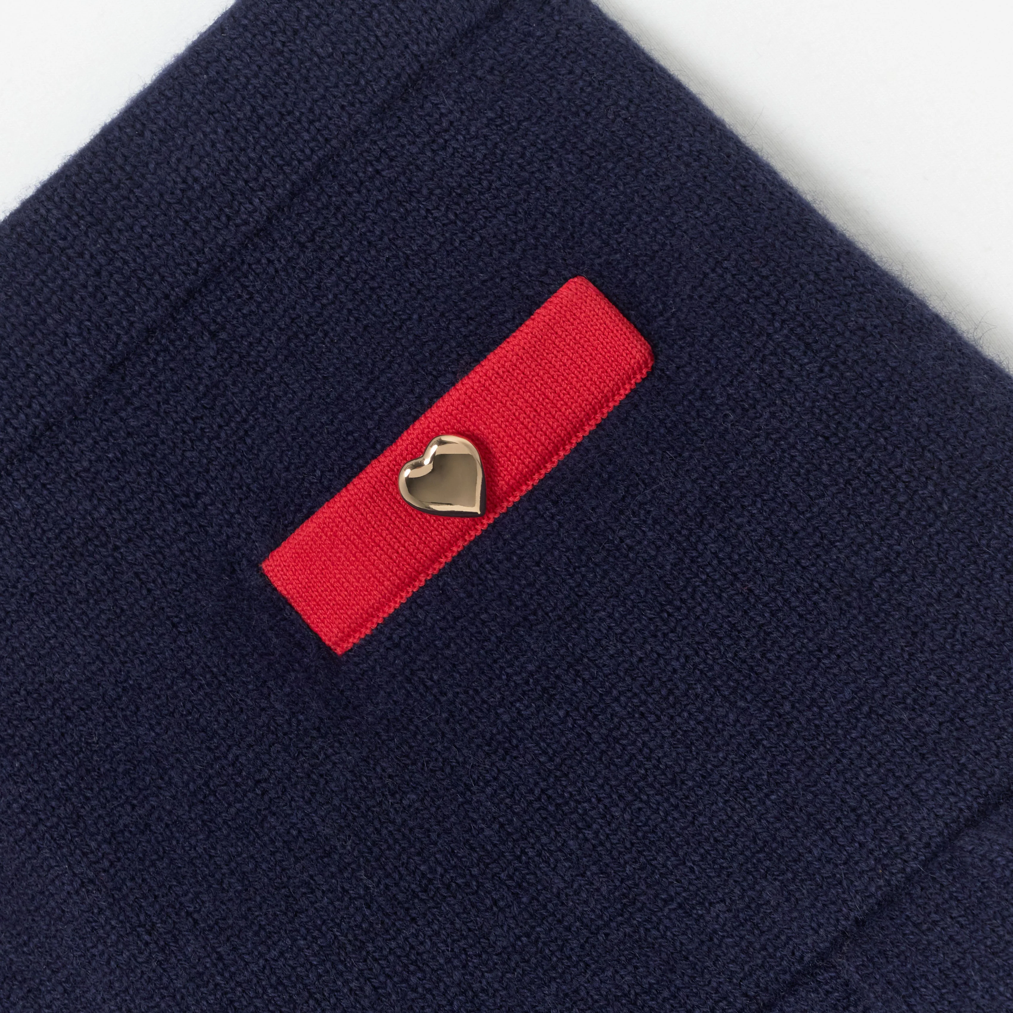 Navy Wool Knit Skirt - Image 3