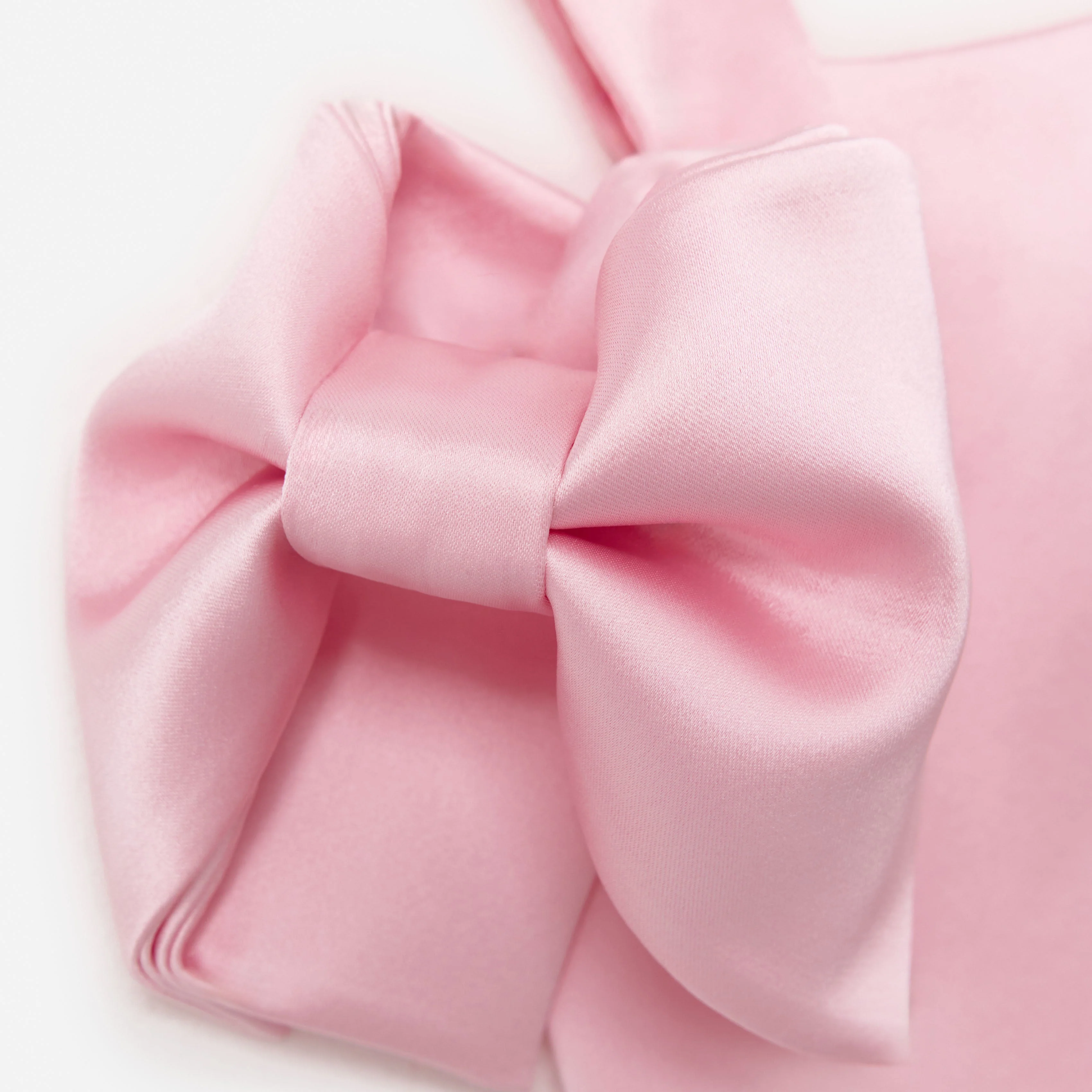 Pink Satin Bow Dress - Image 3