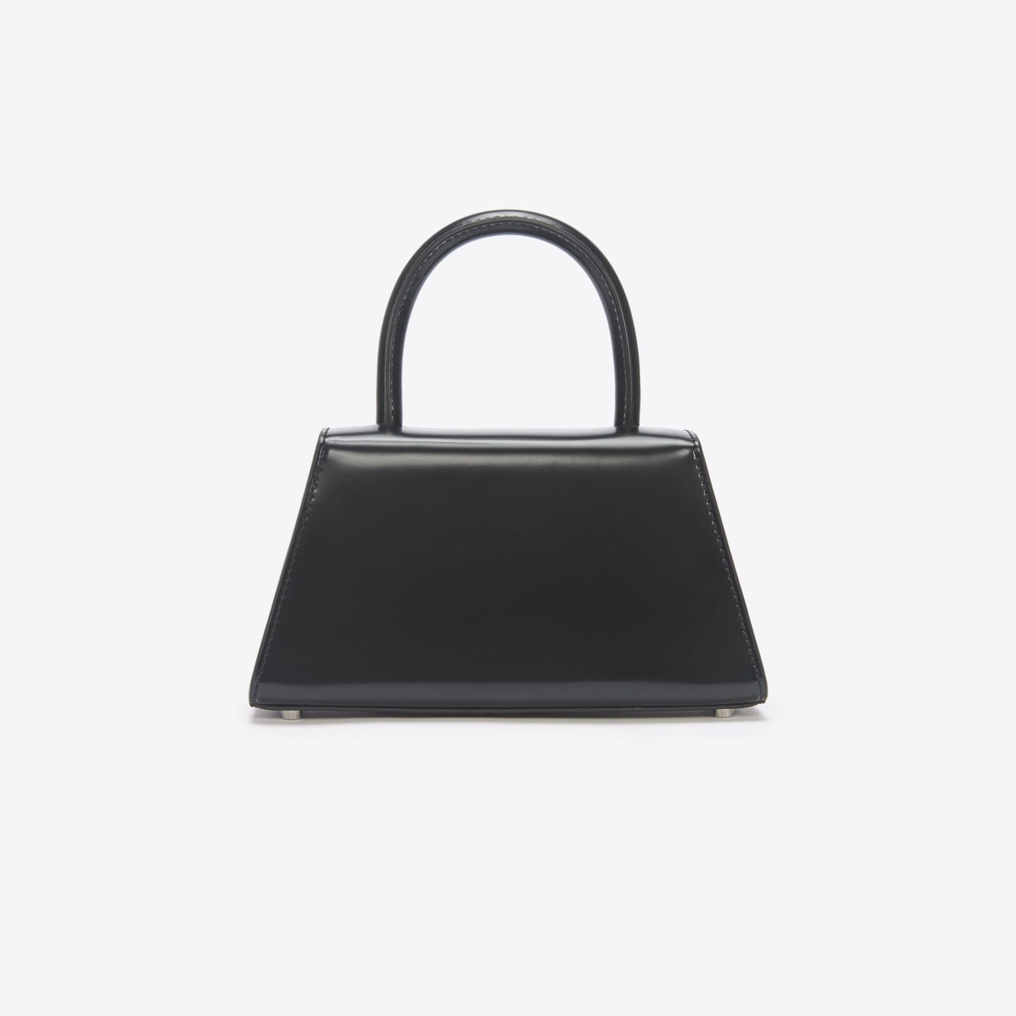 Black Leather Mini Bow Bag - Image 3