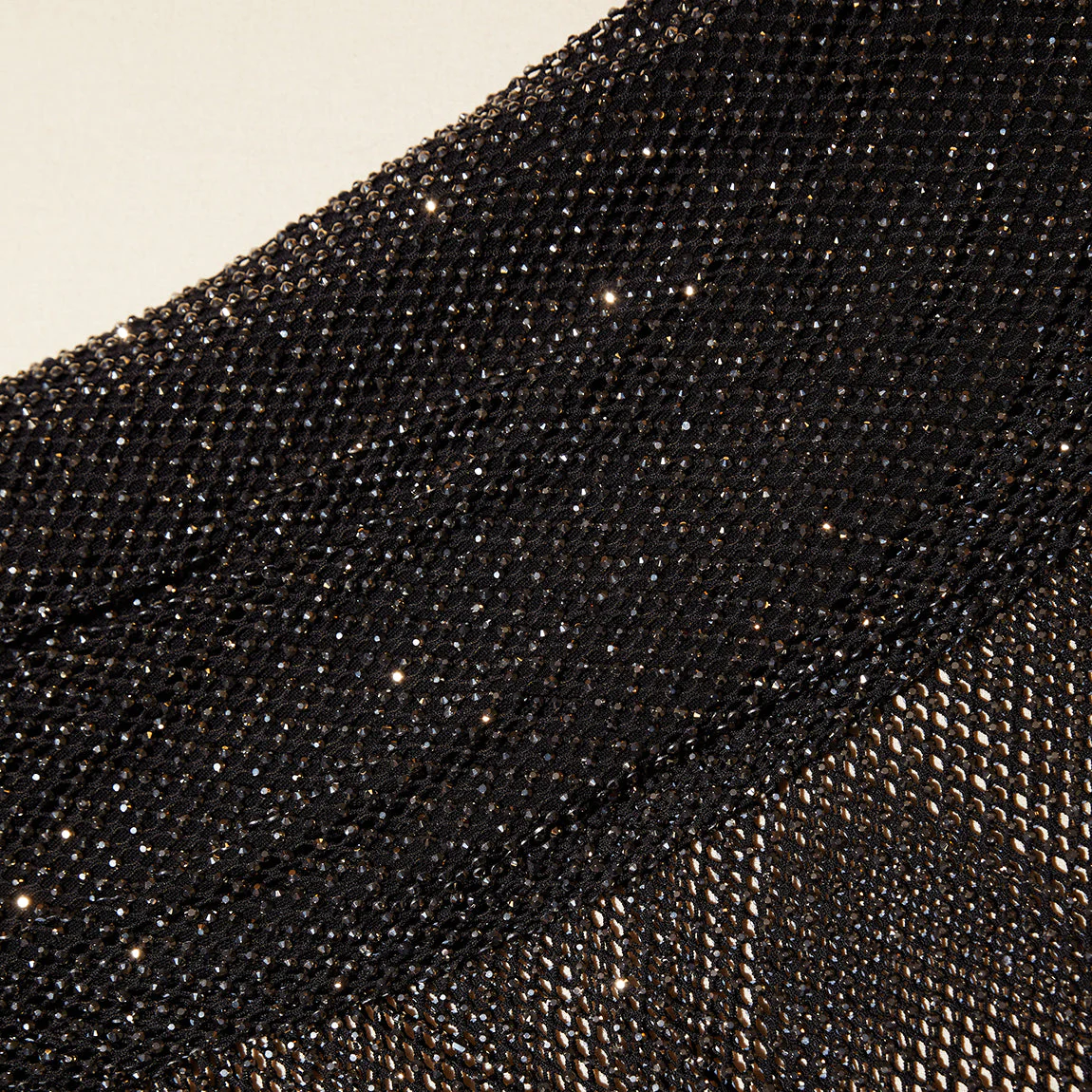 Black Rhinestone Fishnet Top - Image 5