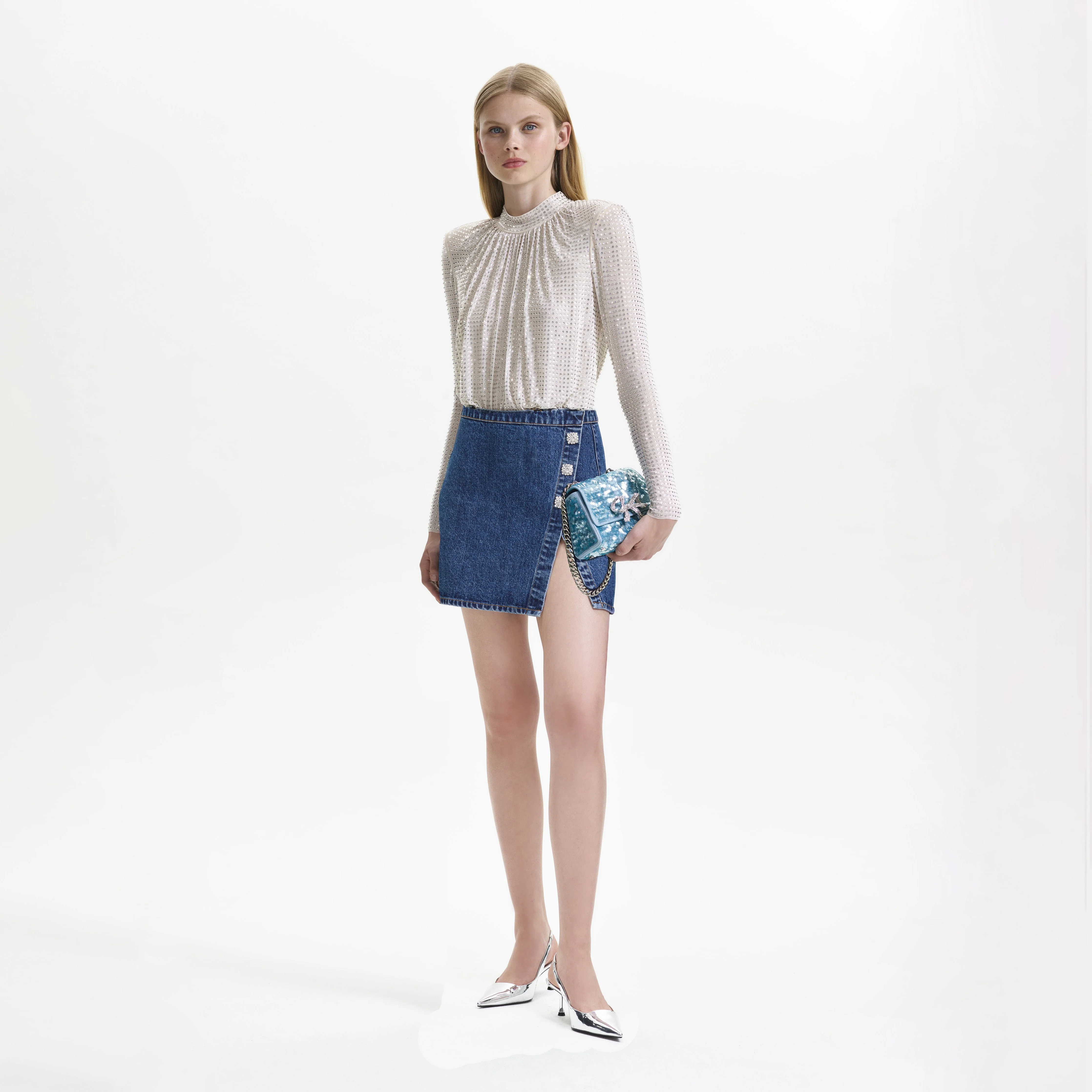 Denim Mini Skirt - Image 2