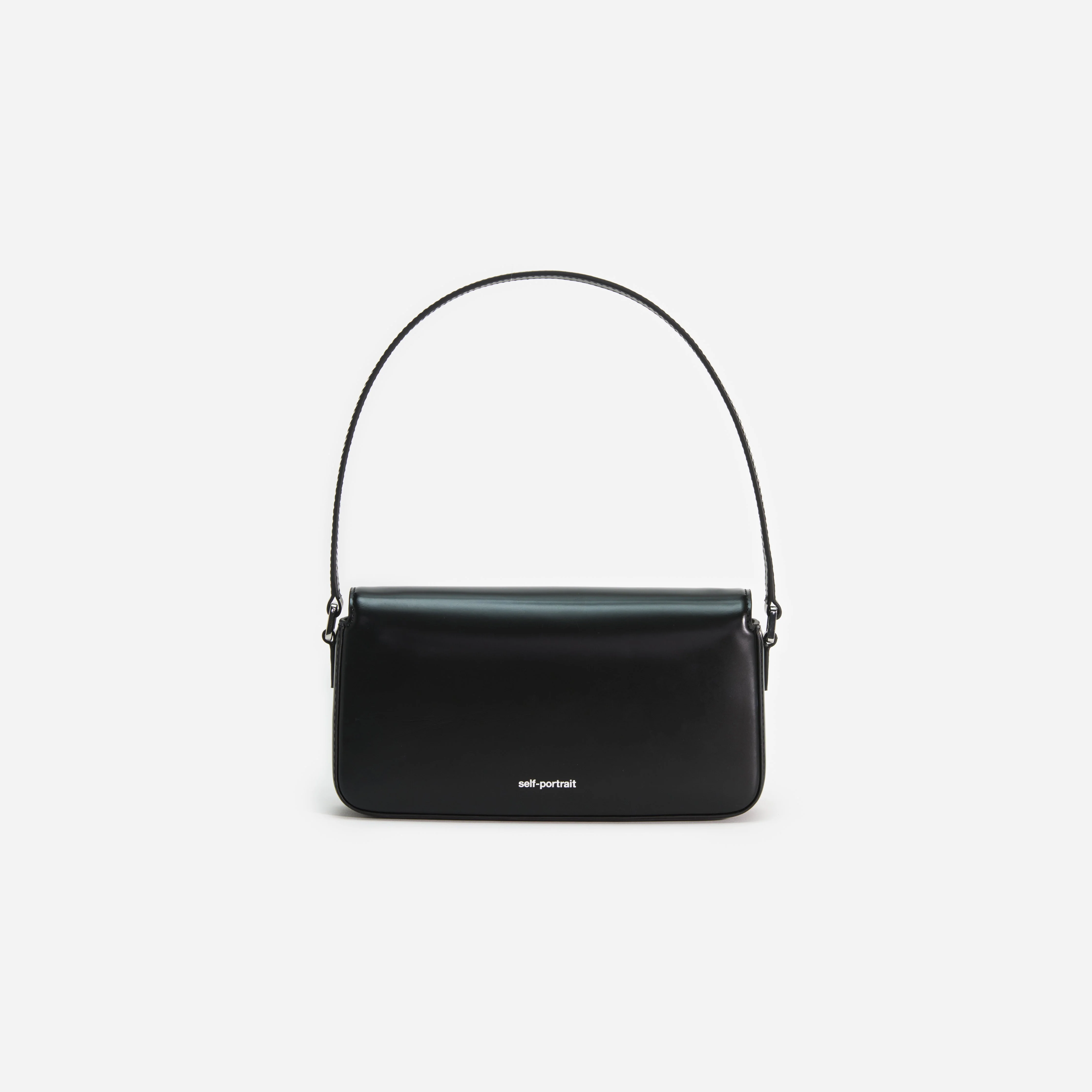 Black Leather Shoulder Bag - Image 3