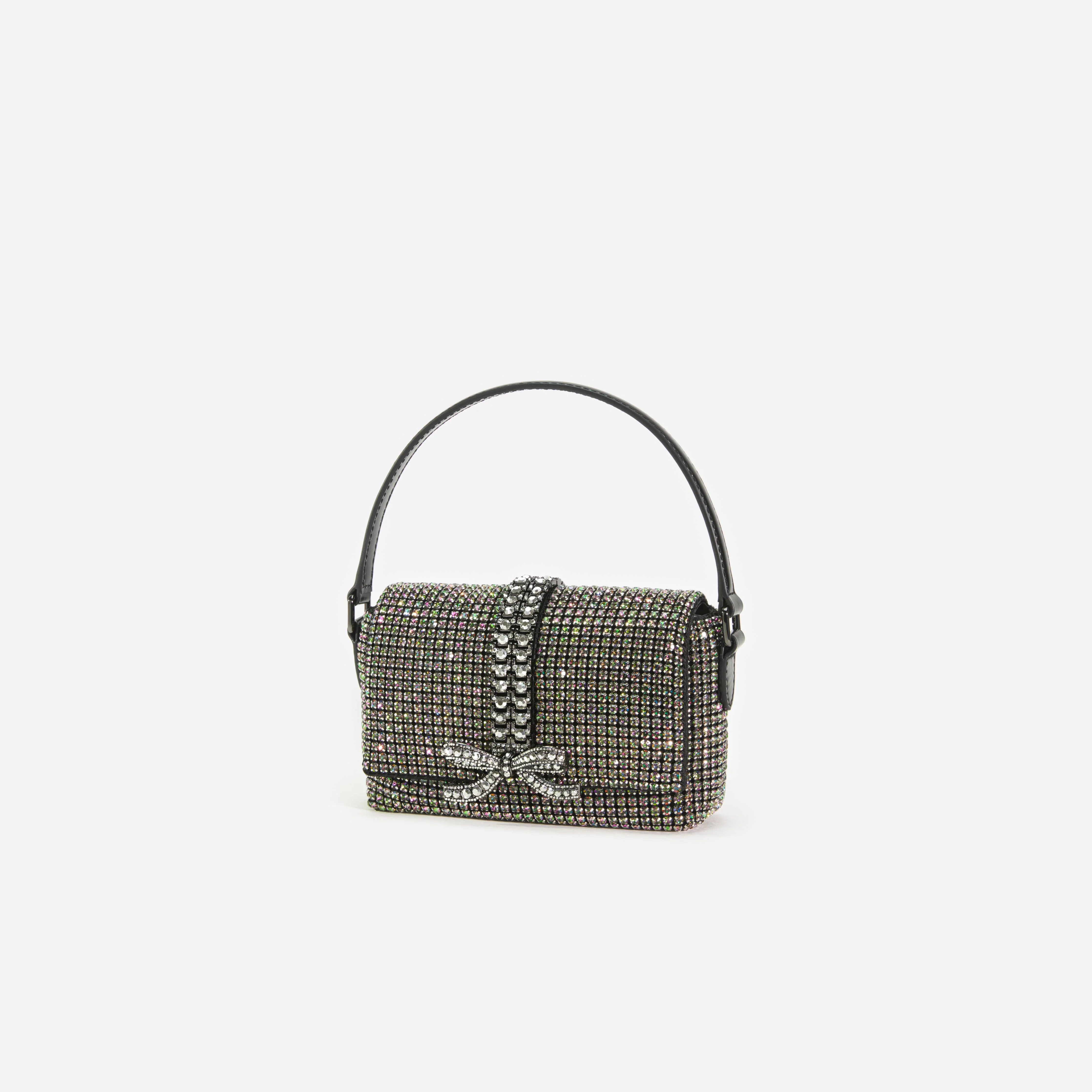 Multi Rhinestone Chainmail Micro Bag - Image 2