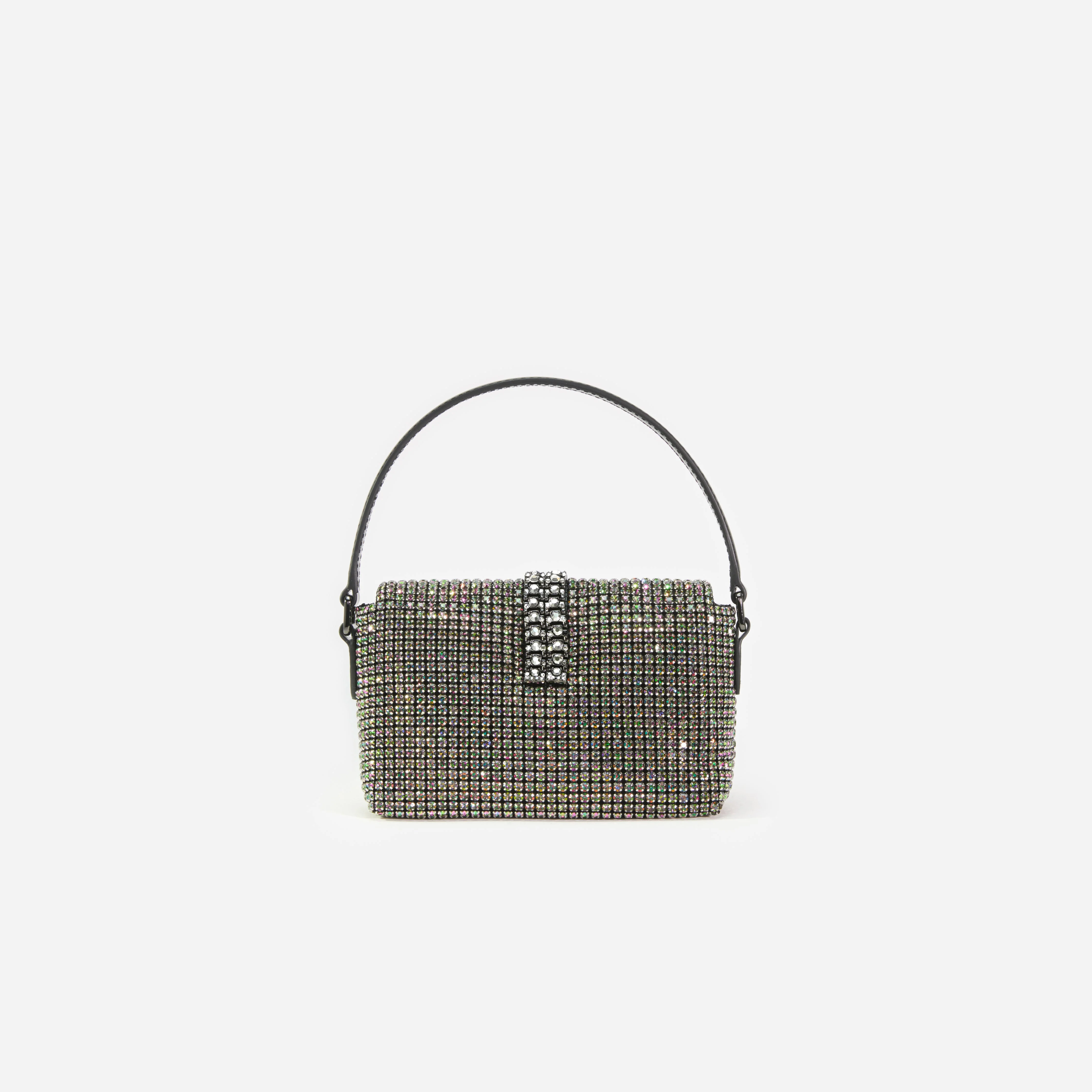 Multi Rhinestone Chainmail Micro Bag - Image 3