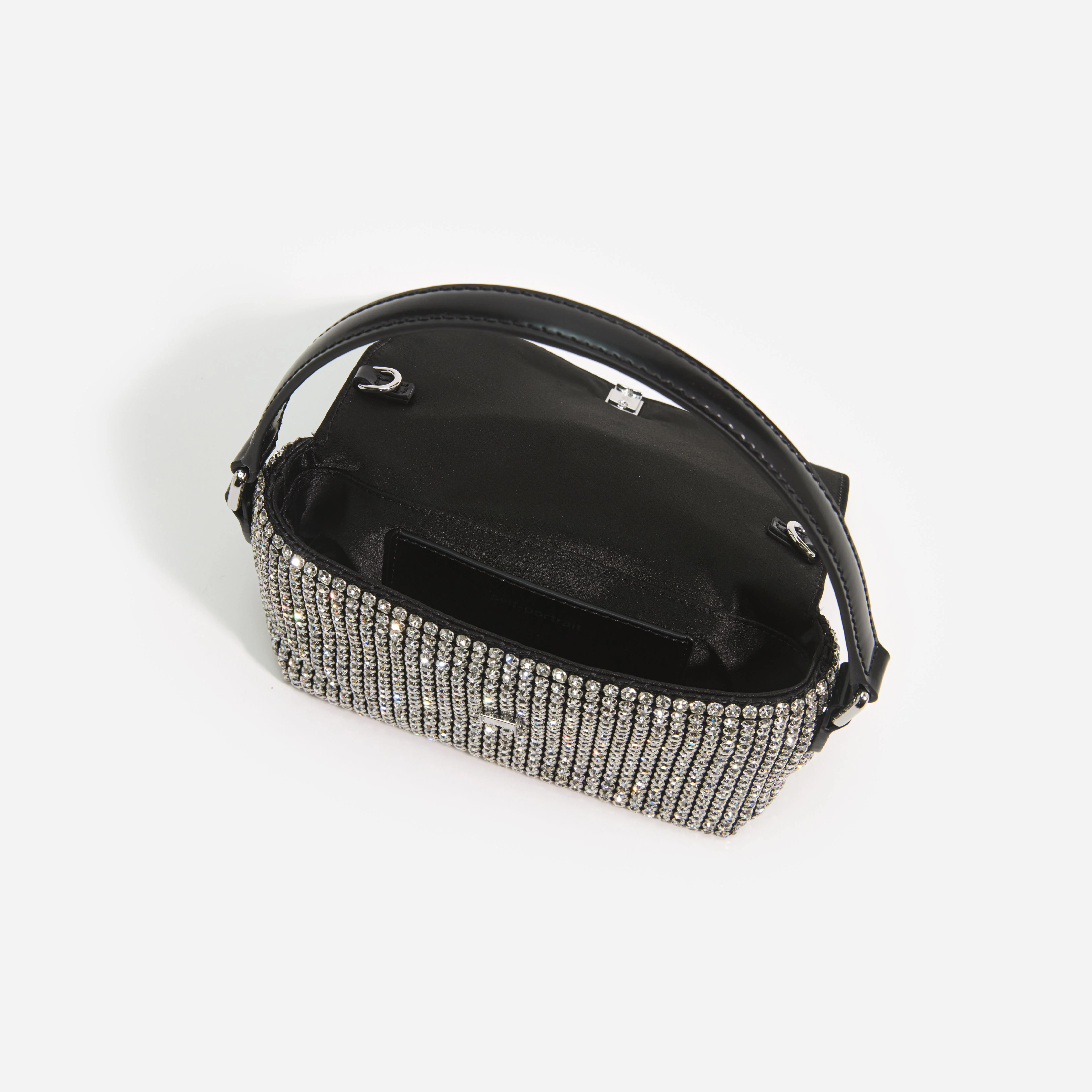 Silver Rhinestone Chainmail Micro Bag - Image 5