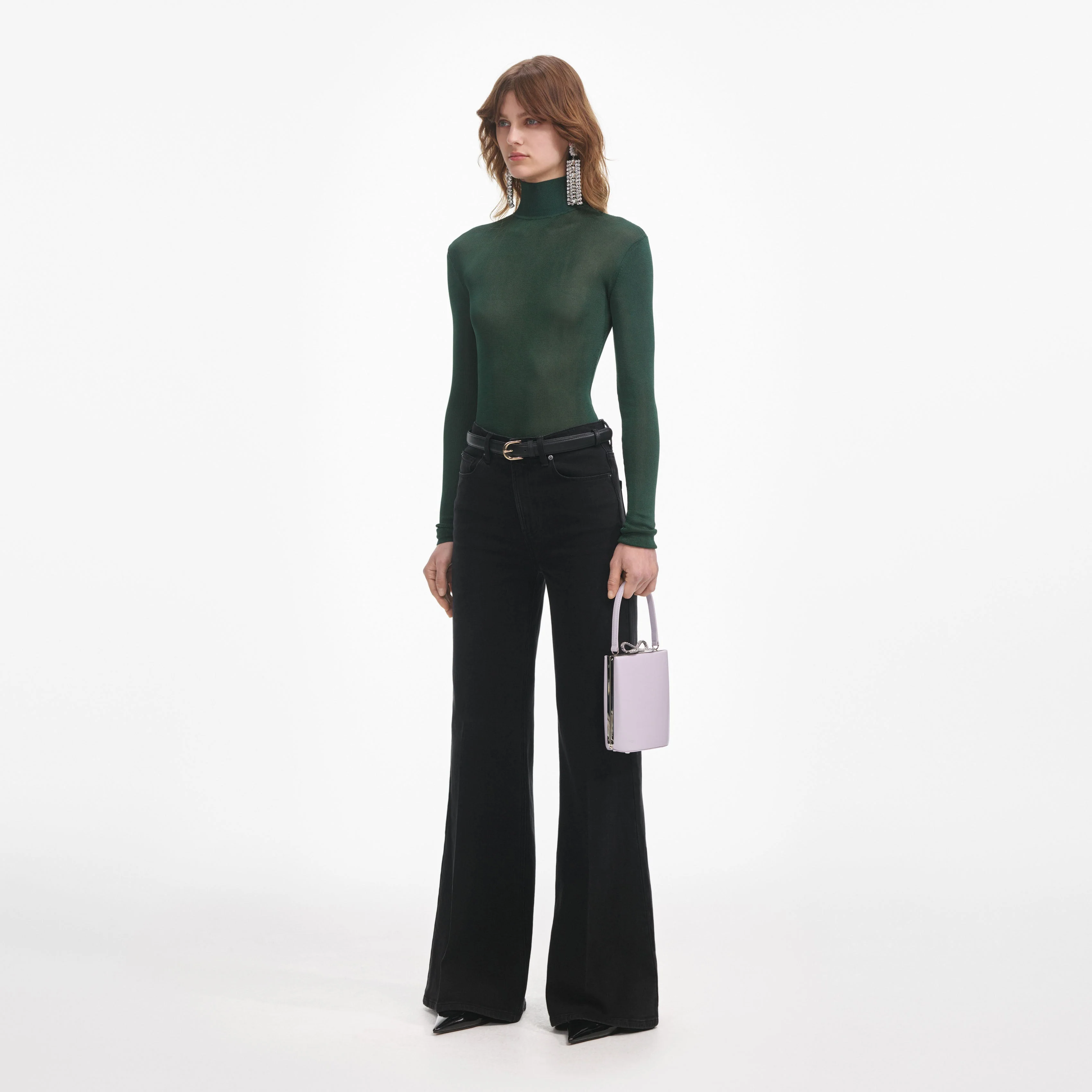 Black Flared Jeans - Image 2