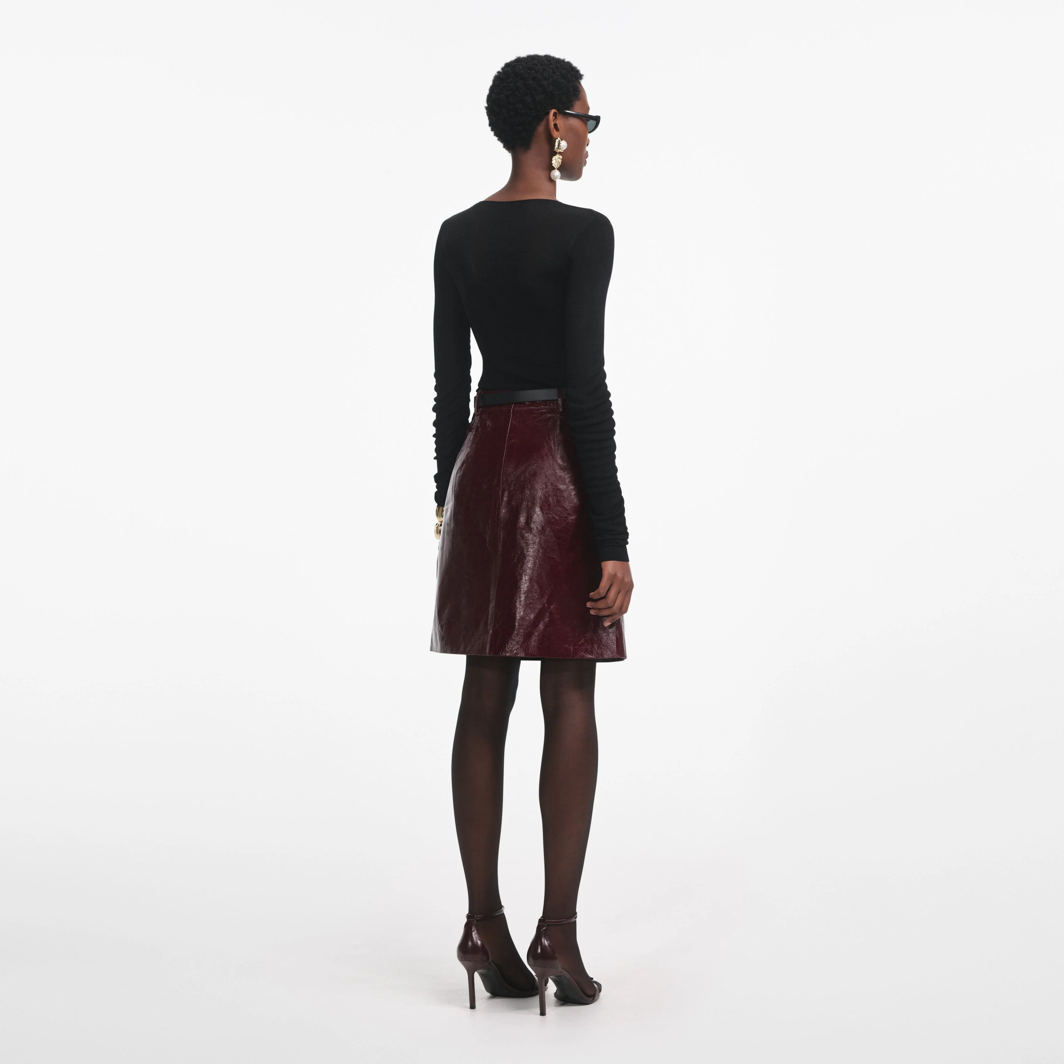 Black Viscose Knit Top - Image 3