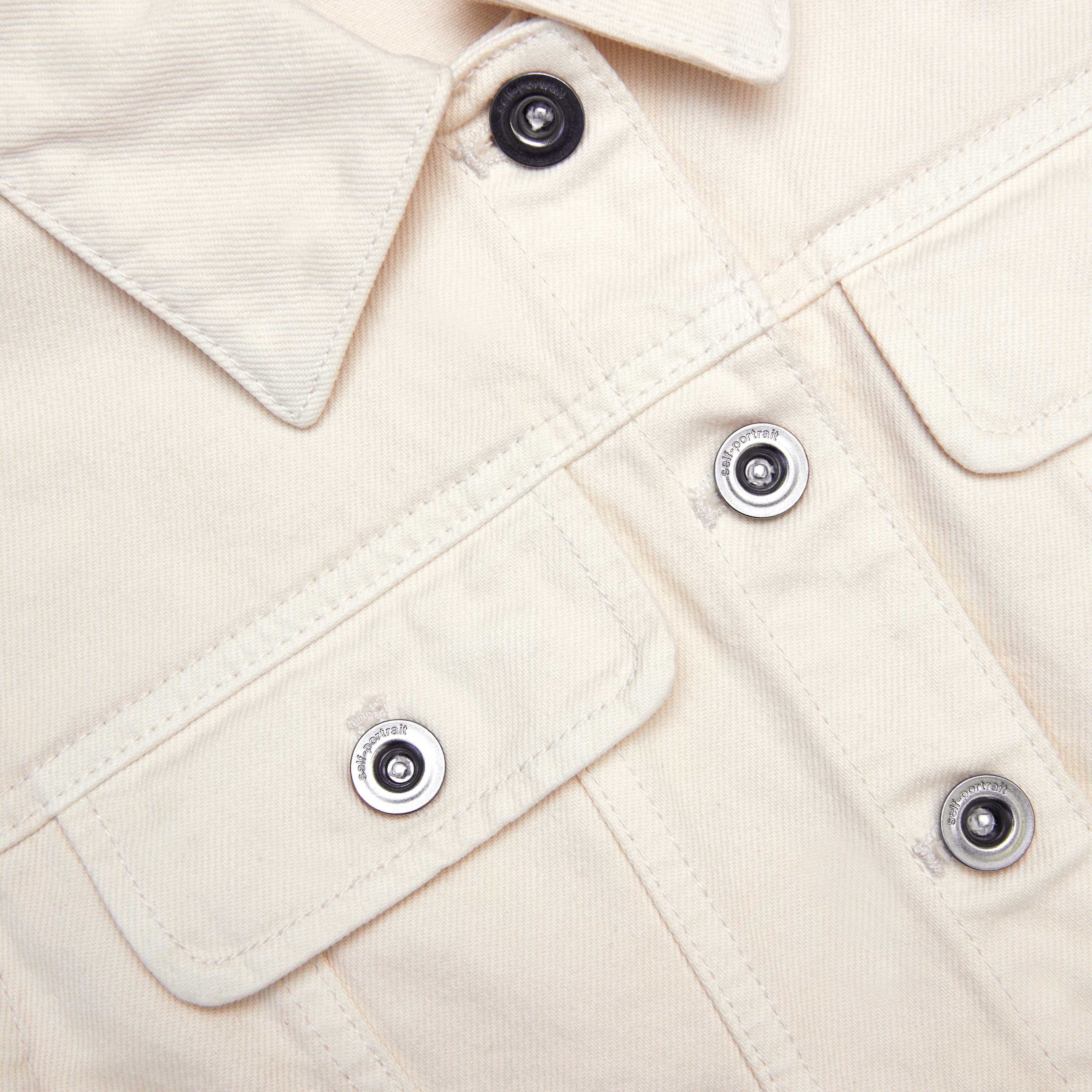 Cream Denim Sleeveless Top - Image 5