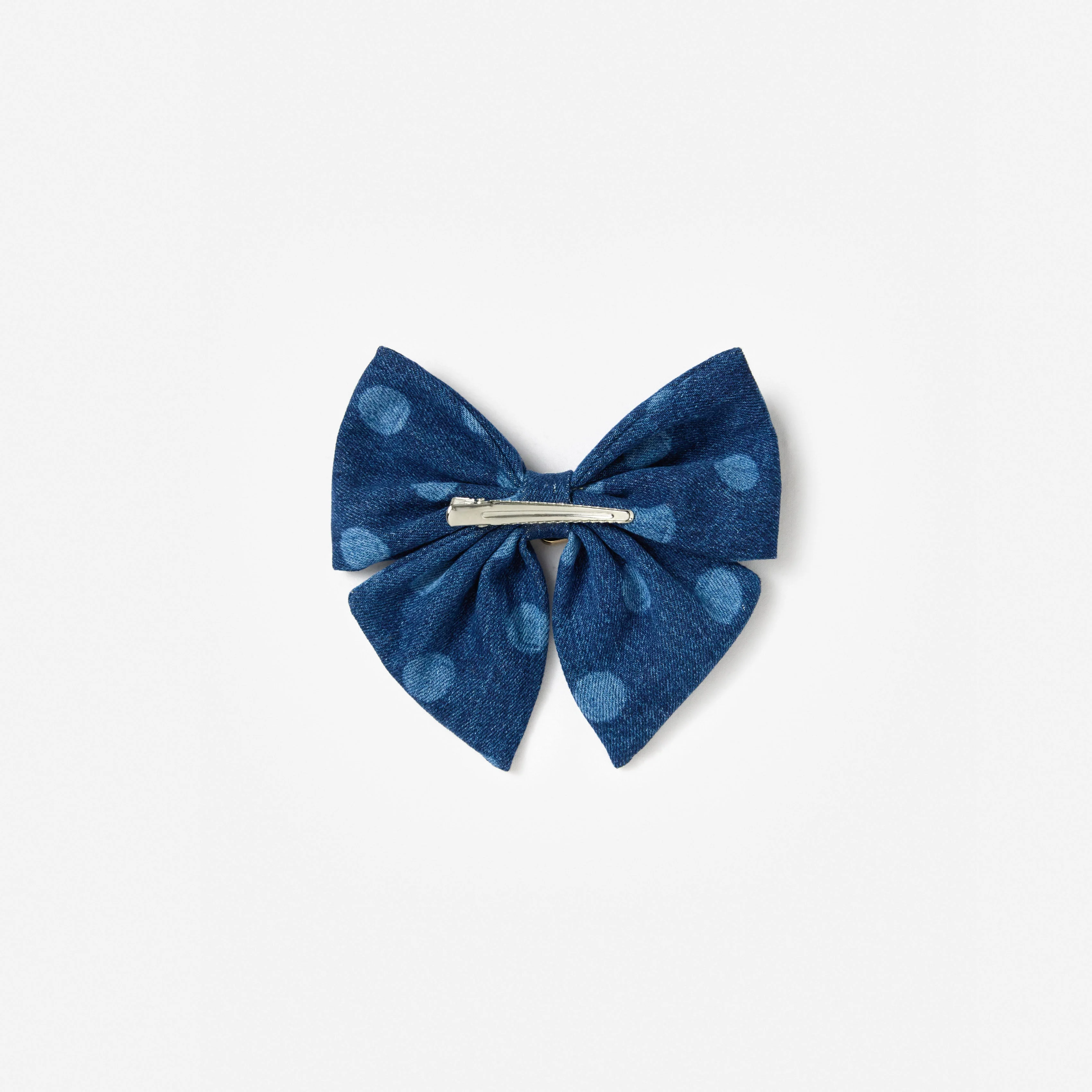 Denim Hair Bow - Image 2