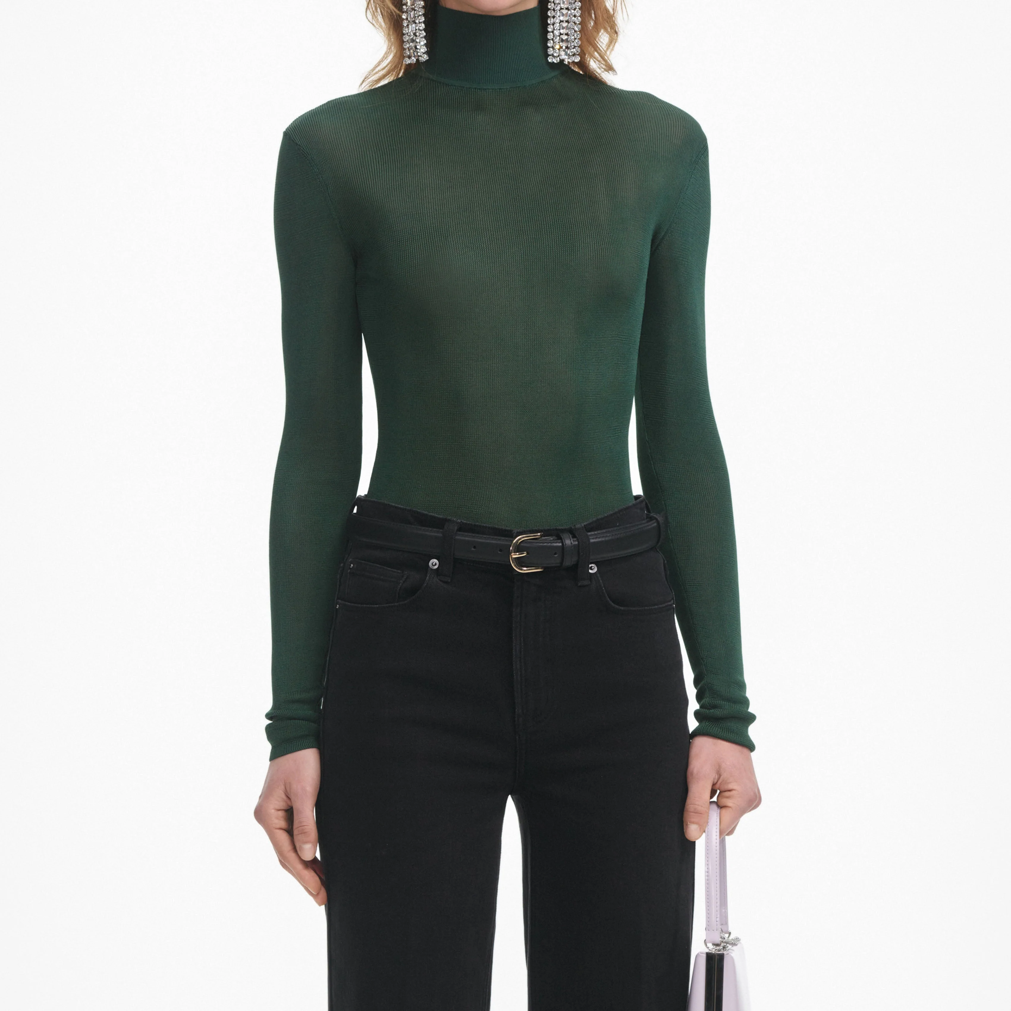 Green Viscose Knit Top - Image 4