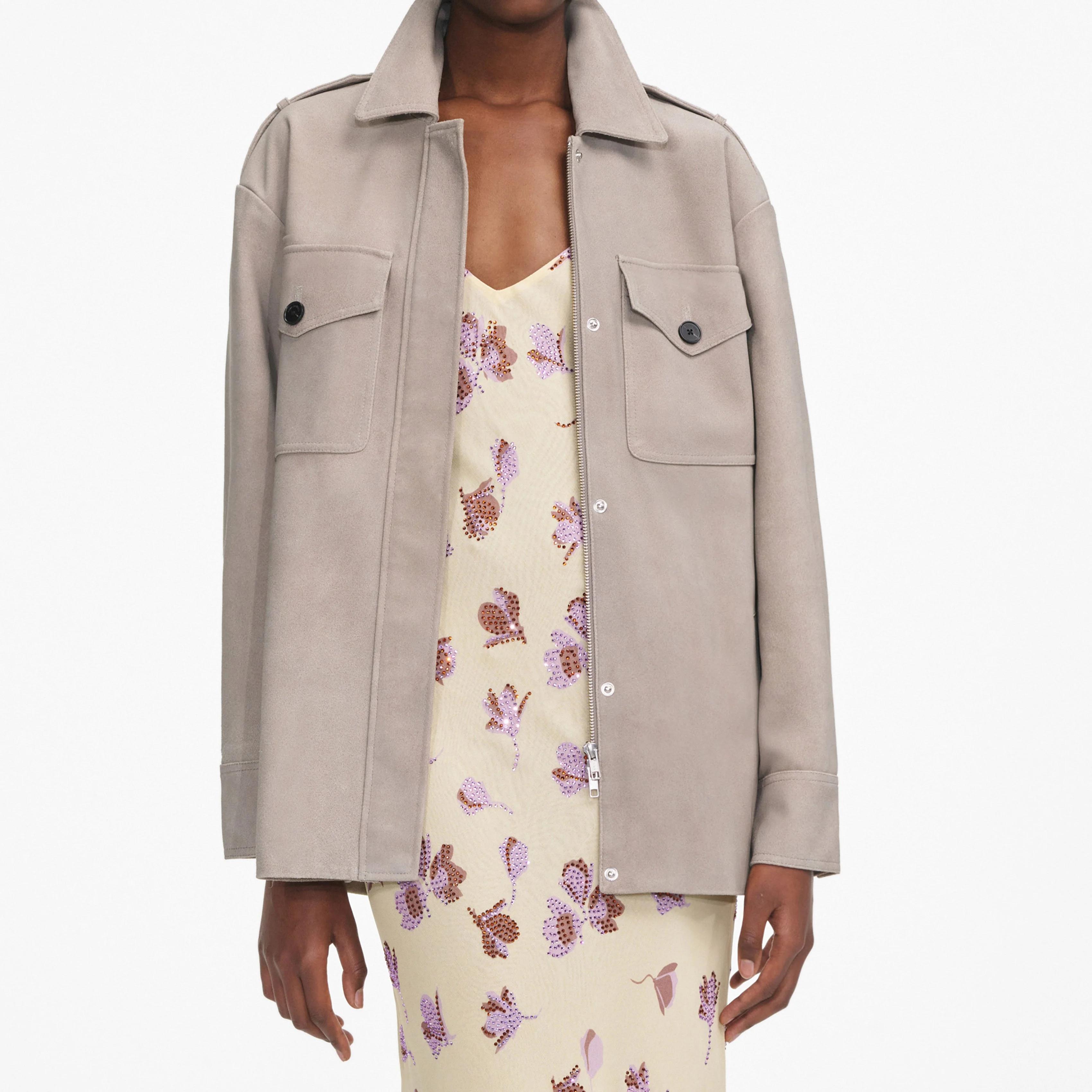Grey Suede Jacket - Image 4