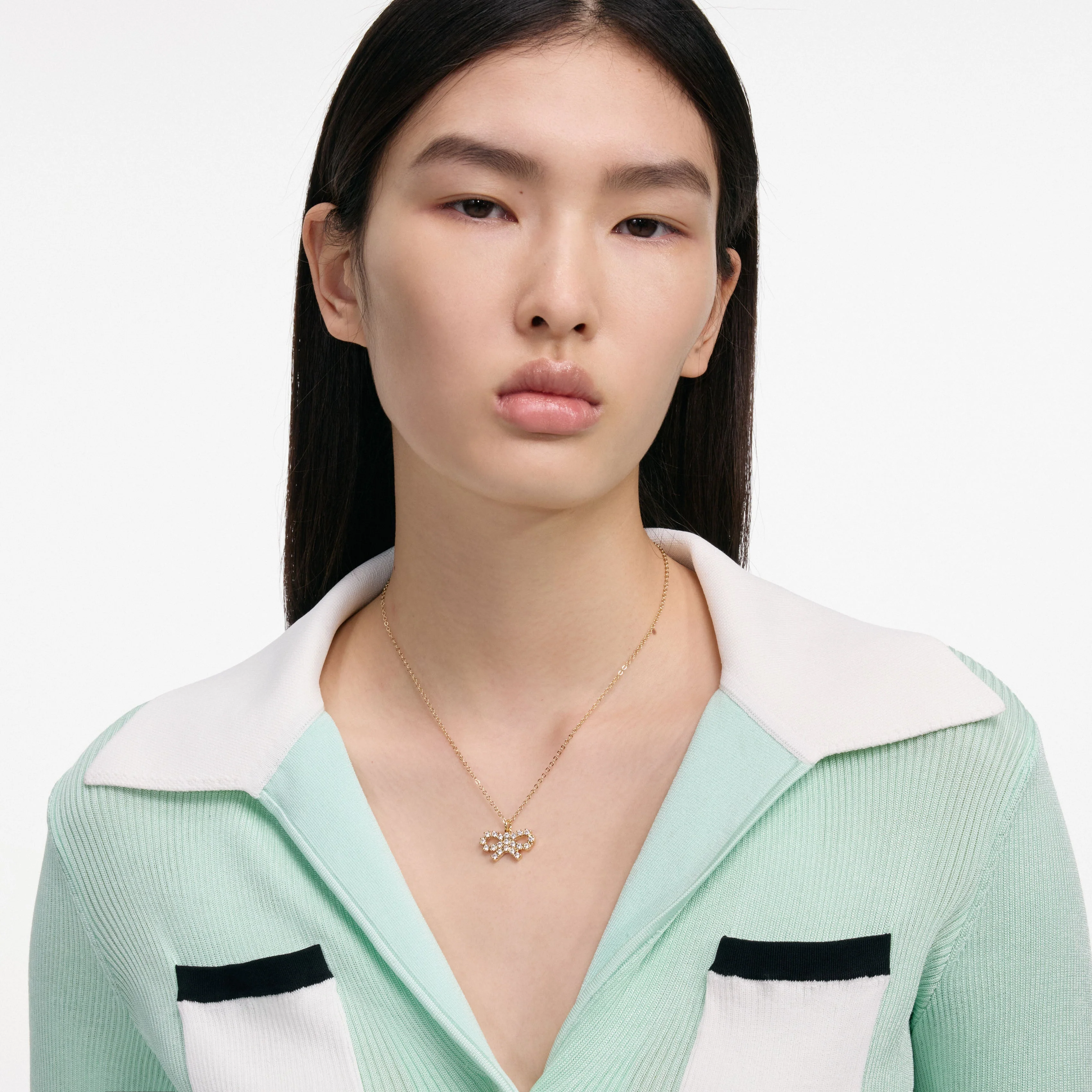 Micro Gold Bow Necklace - Image 2