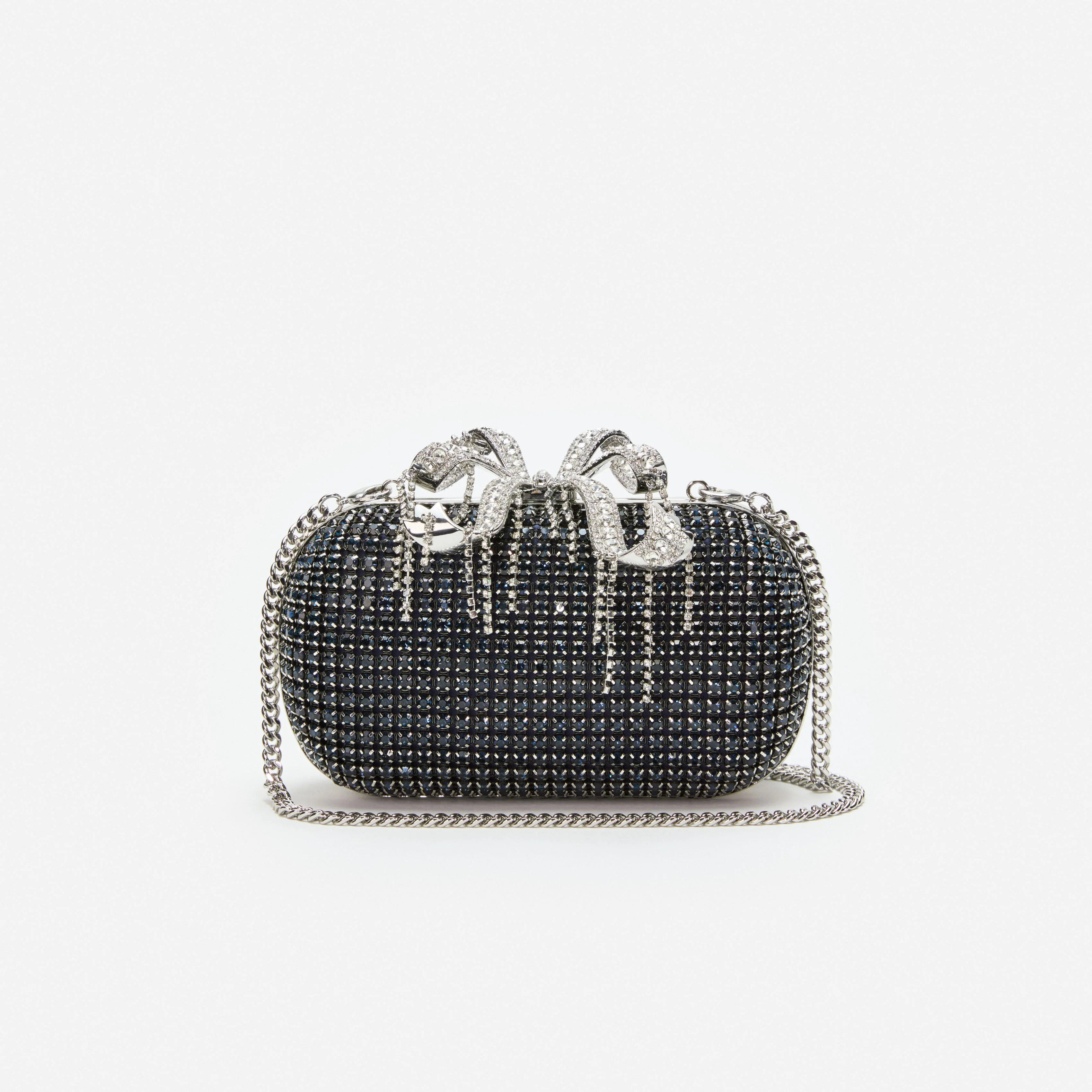 Navy Chainmail  Clutch Bag - Image 4