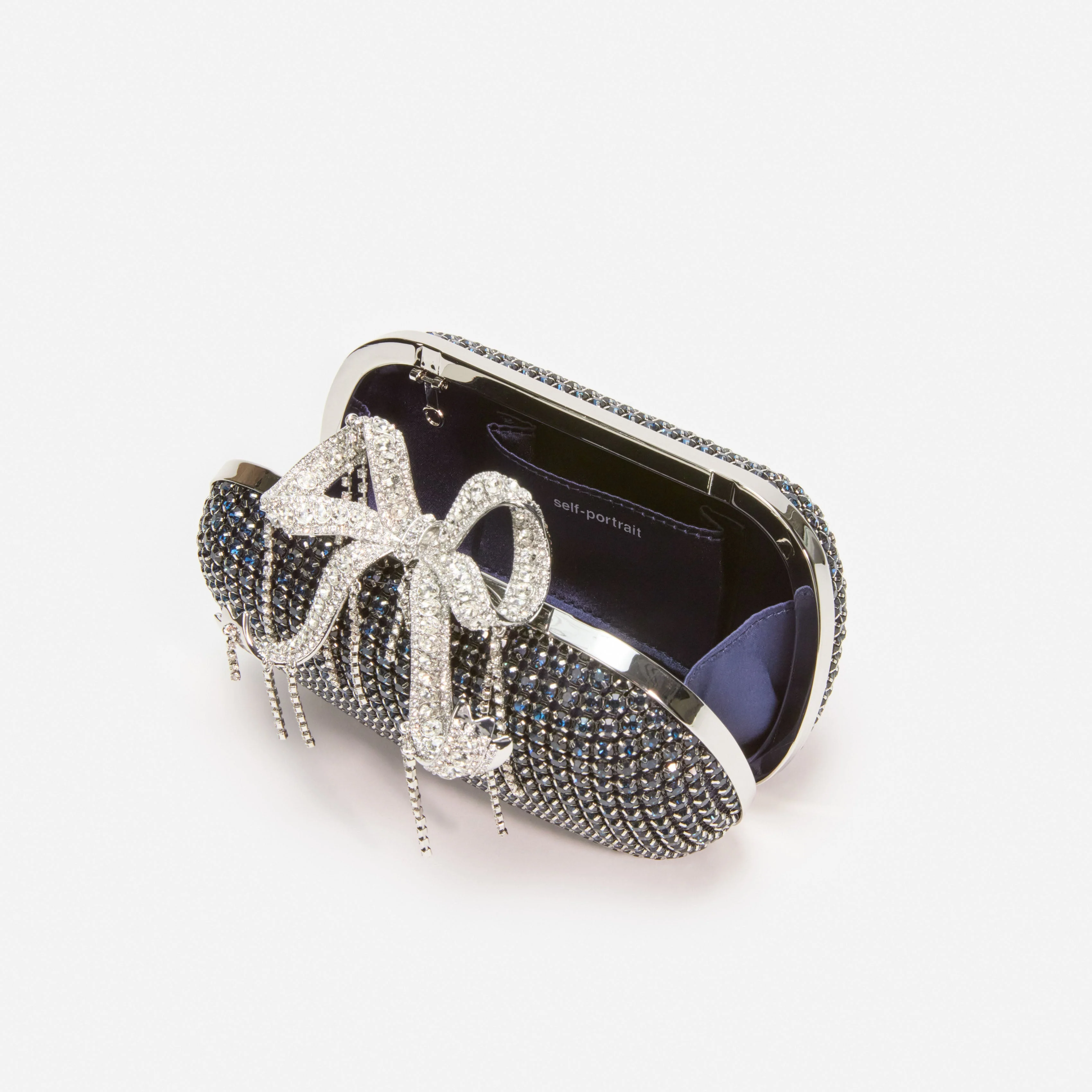 Navy Chainmail  Clutch Bag - Image 5