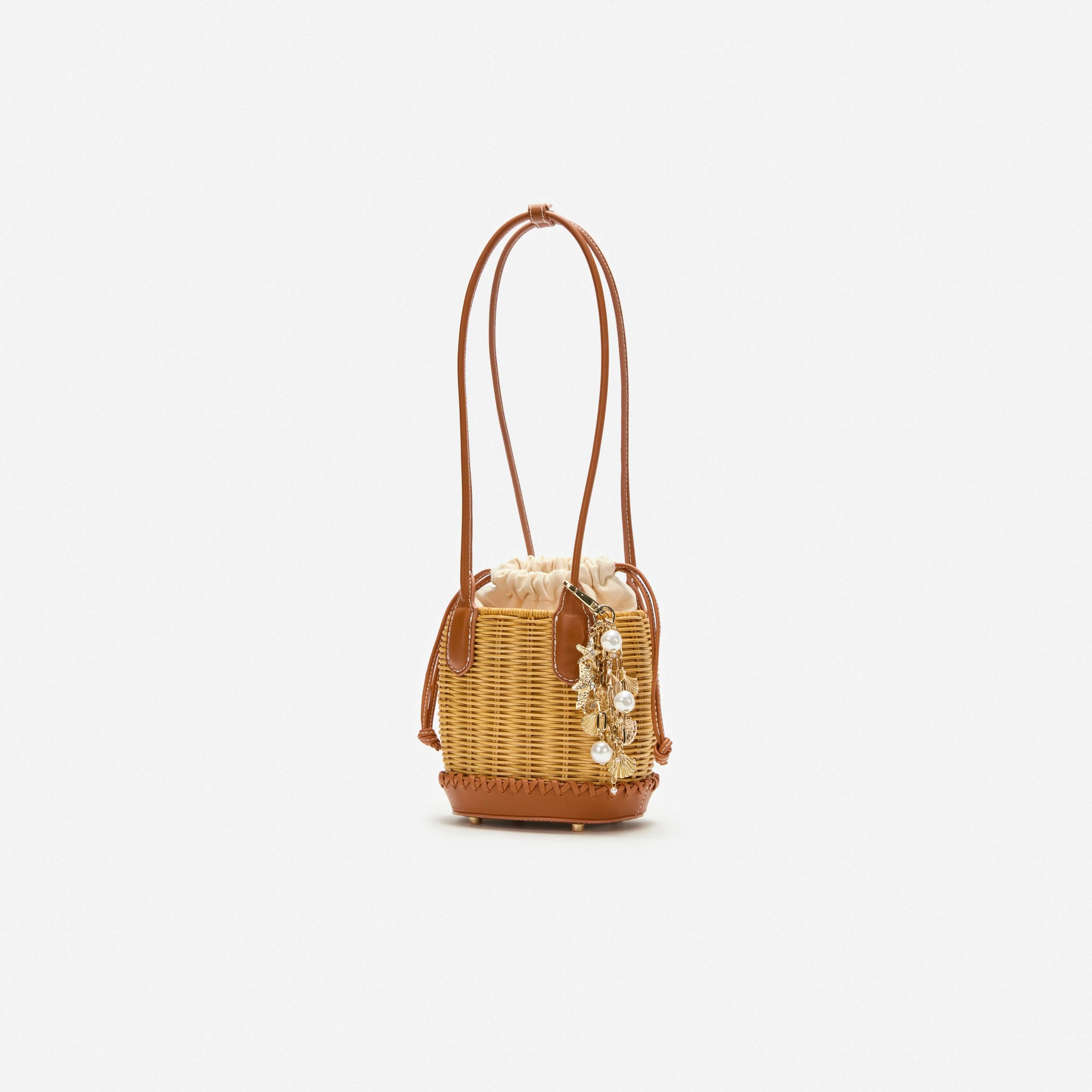 Rattan Charm Shoulder Bag - Image 4