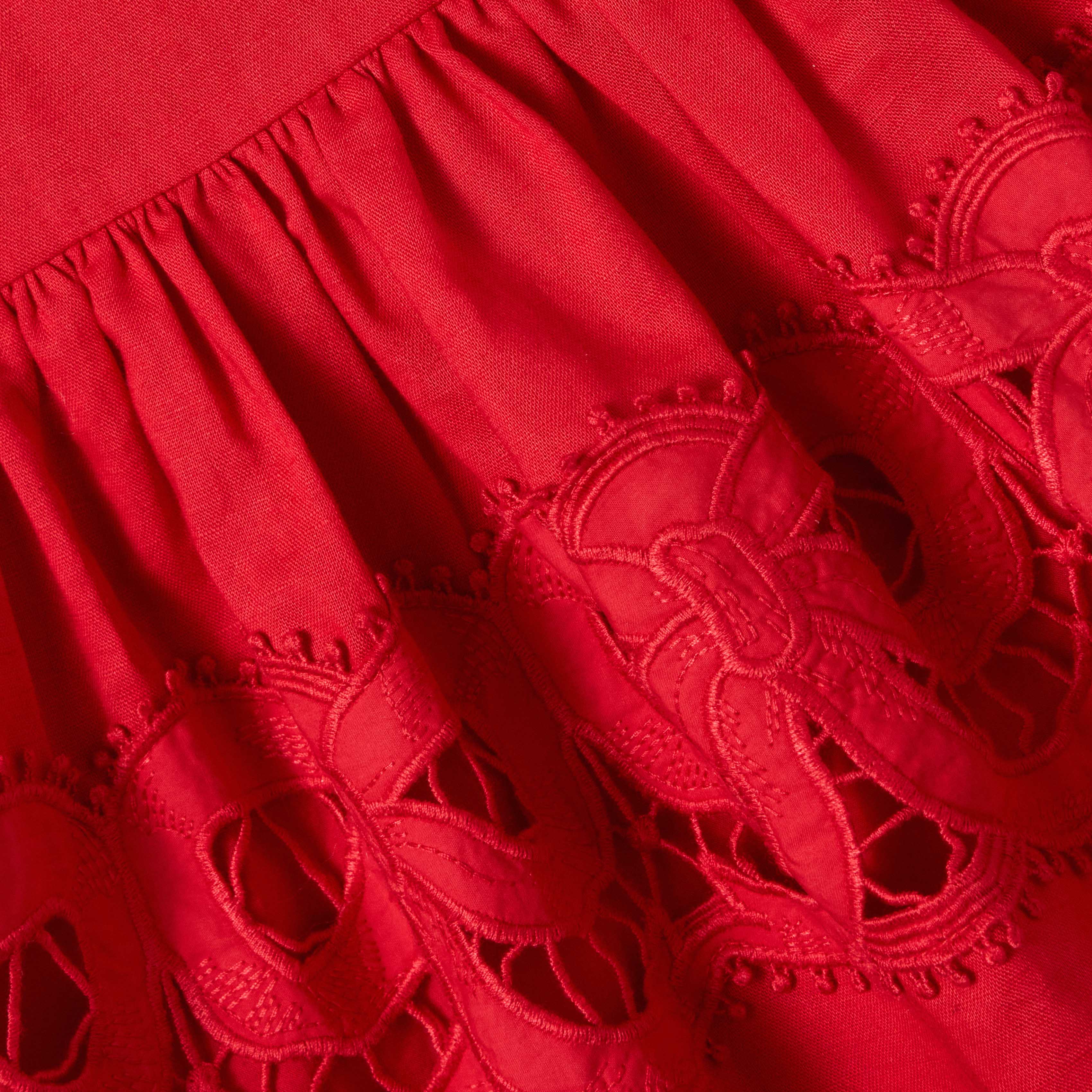 Red Linen Bow Dress - Image 4