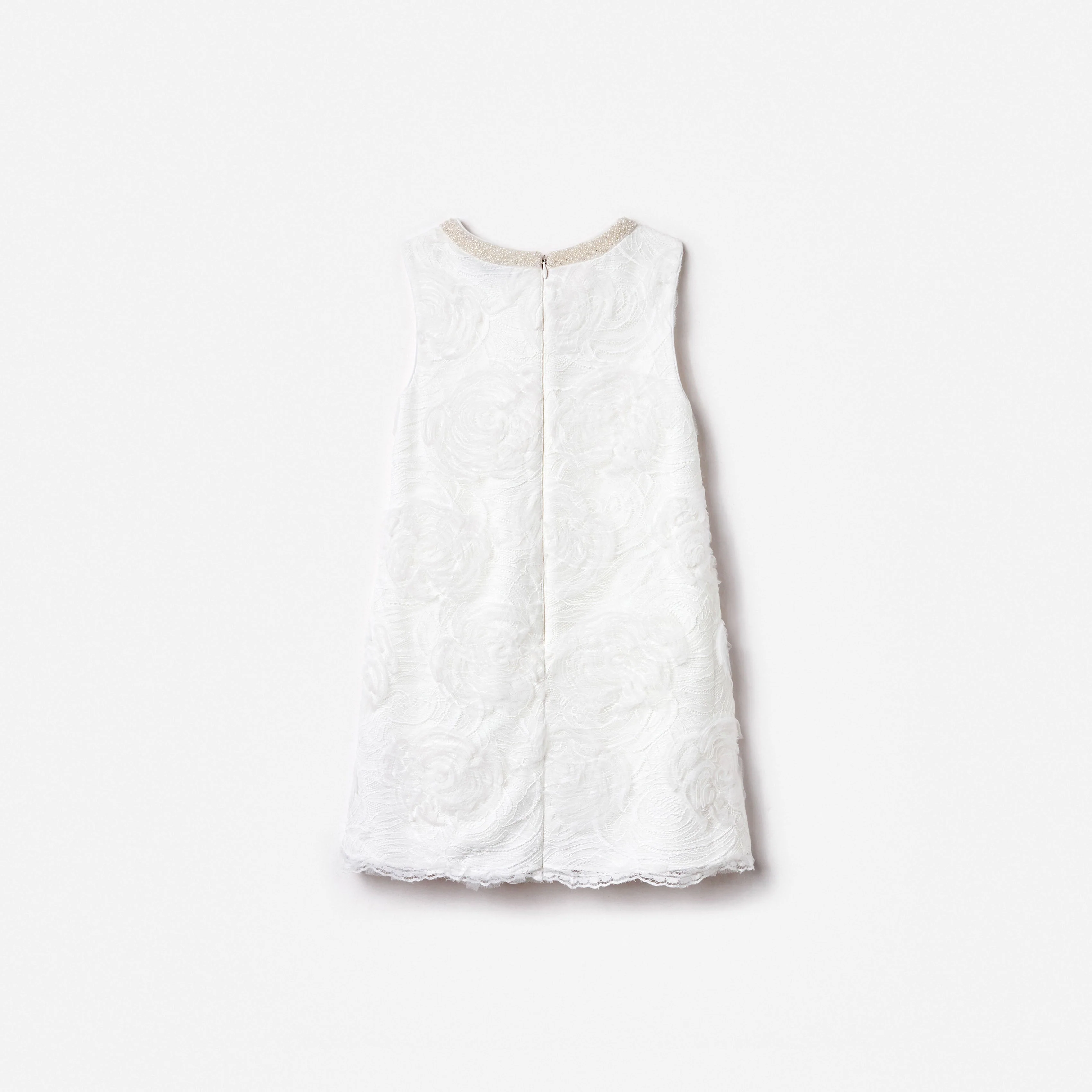 White 3D Lace Dress - Image 2