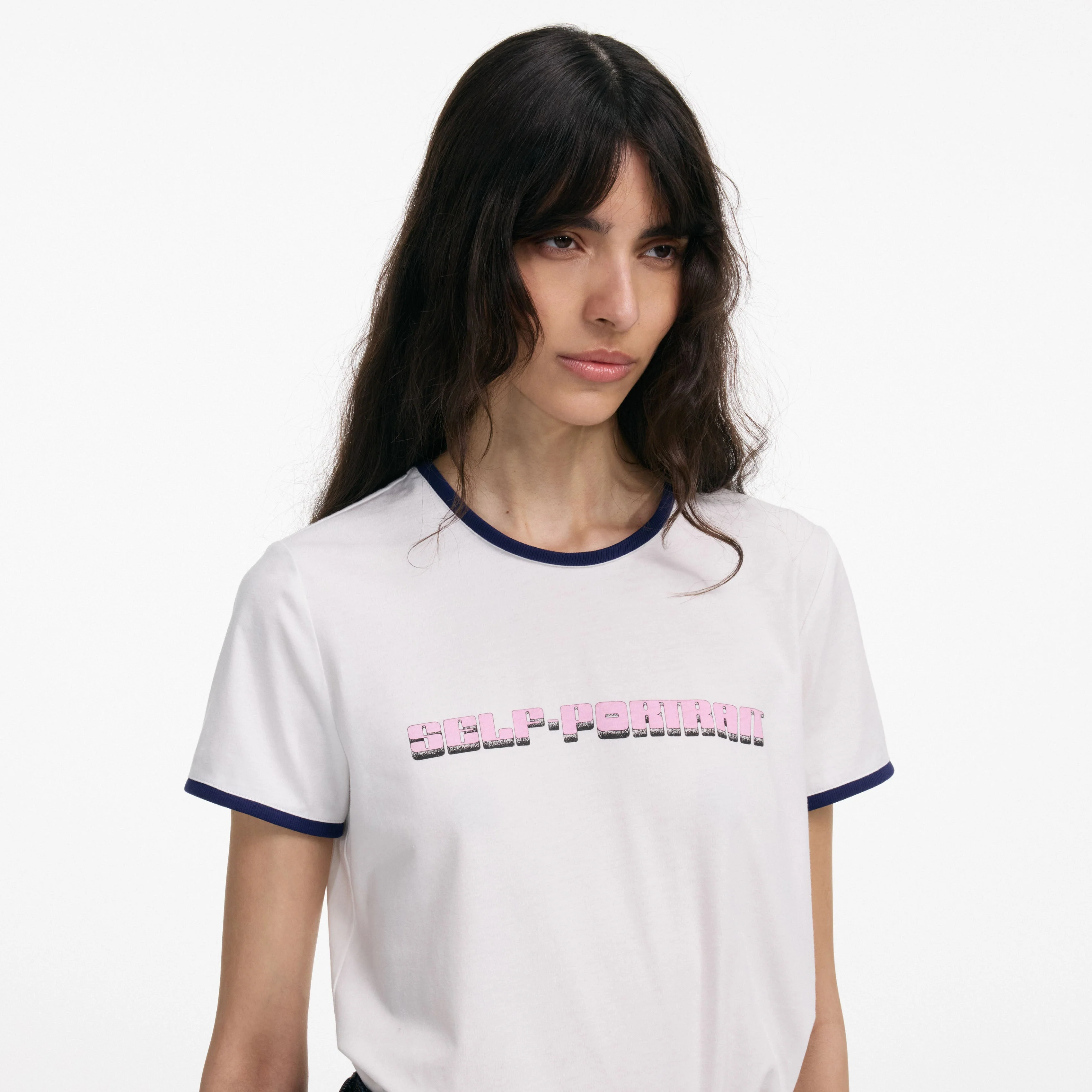 White T-Shirt With Pink SP Logo - Image 4