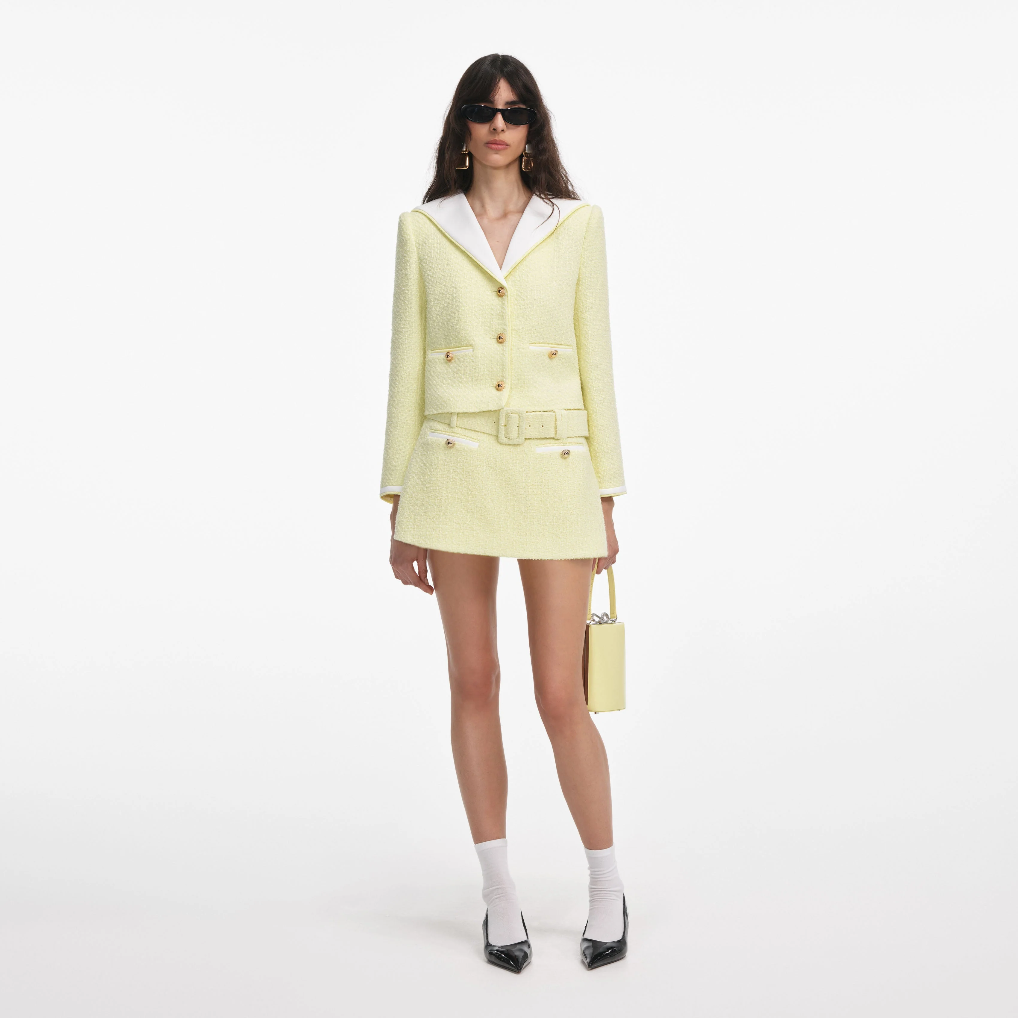 Yellow Boucle Skort