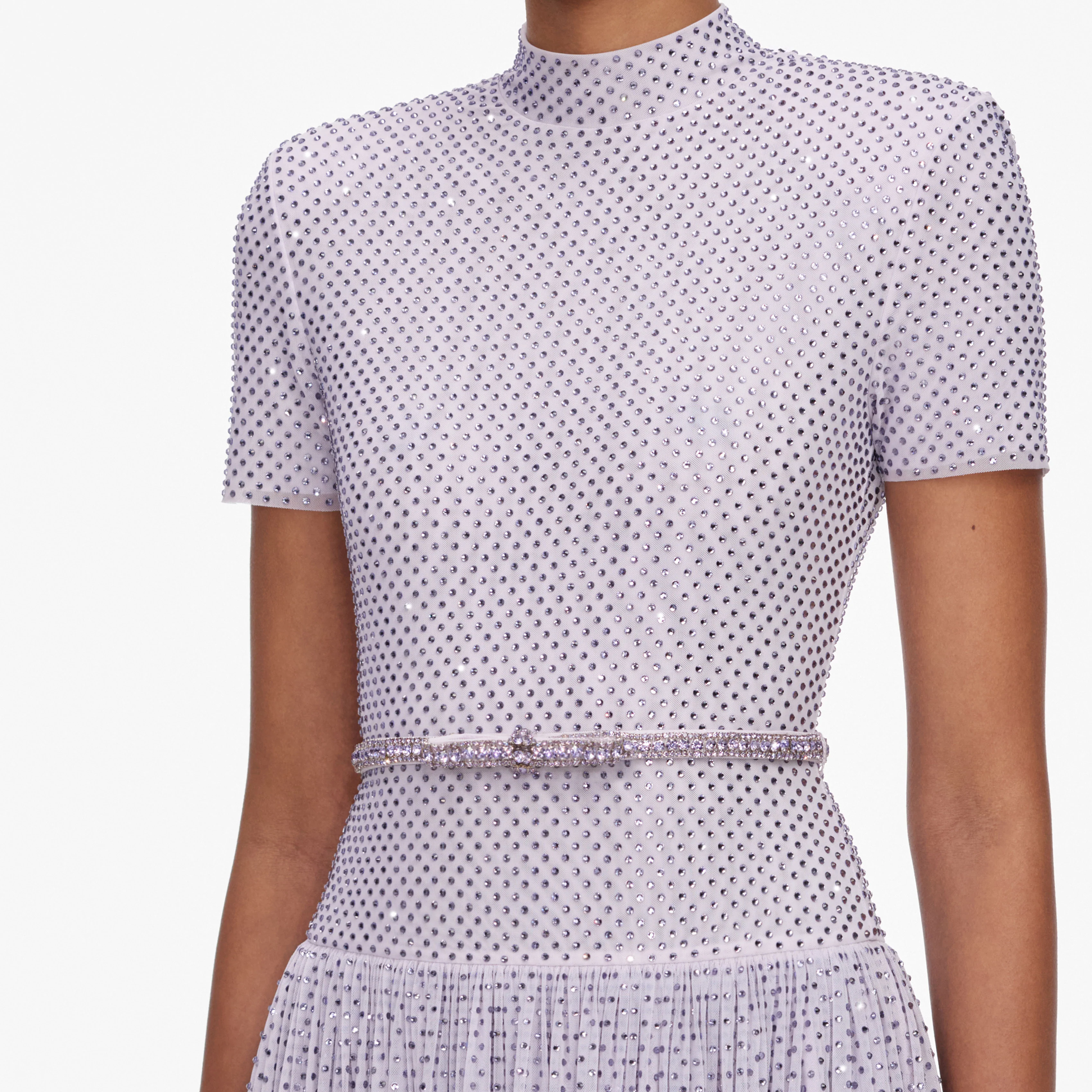 Lilac Rhinestone Midi Dress - Image 5