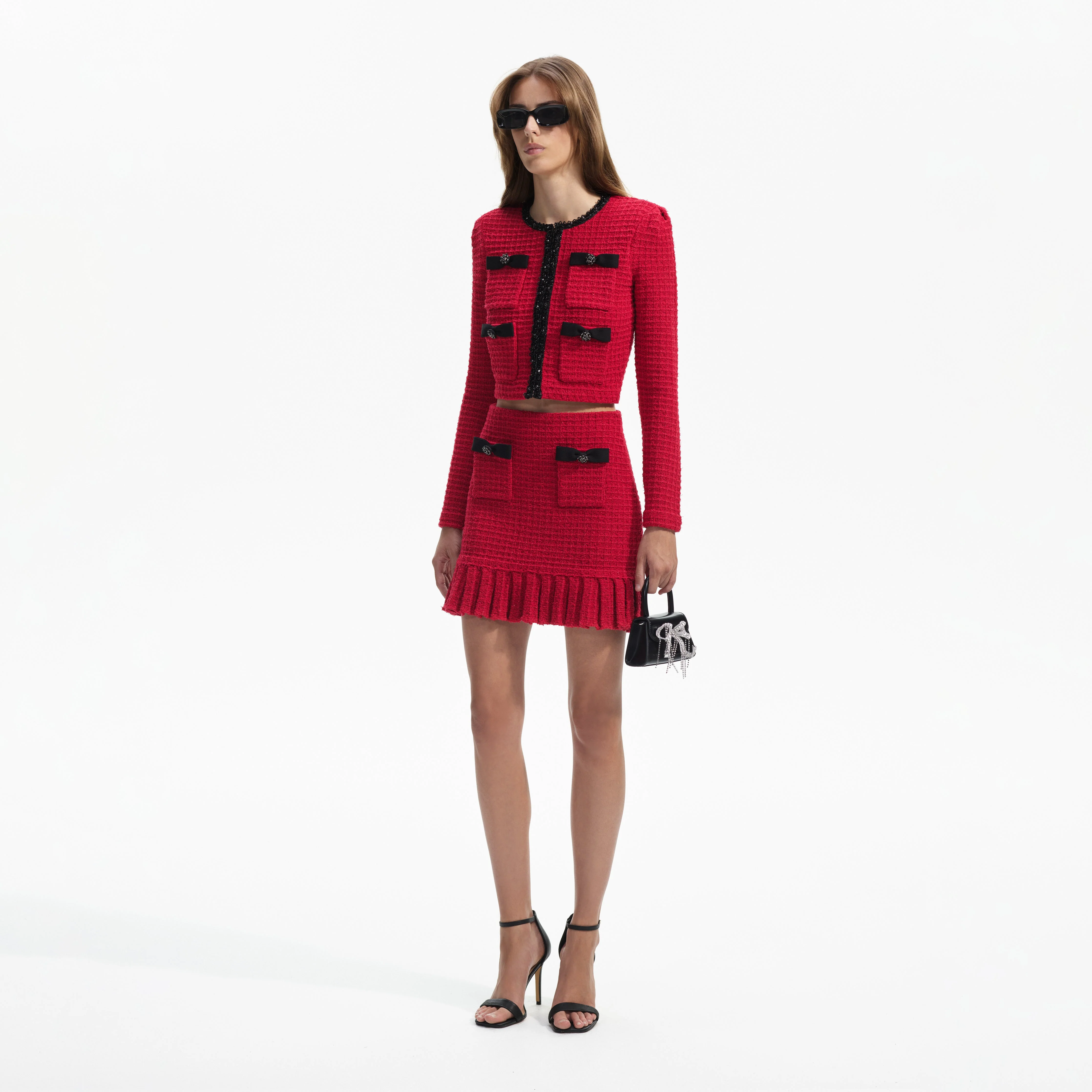 Red Knit Mini Skirt - Image 2