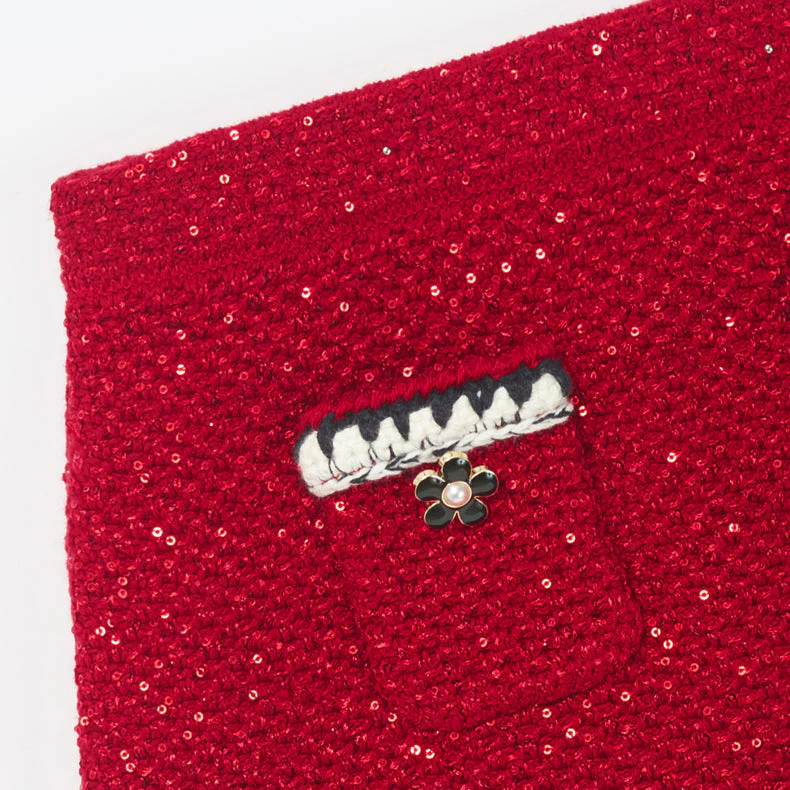 Red Knit Skirt - Image 4