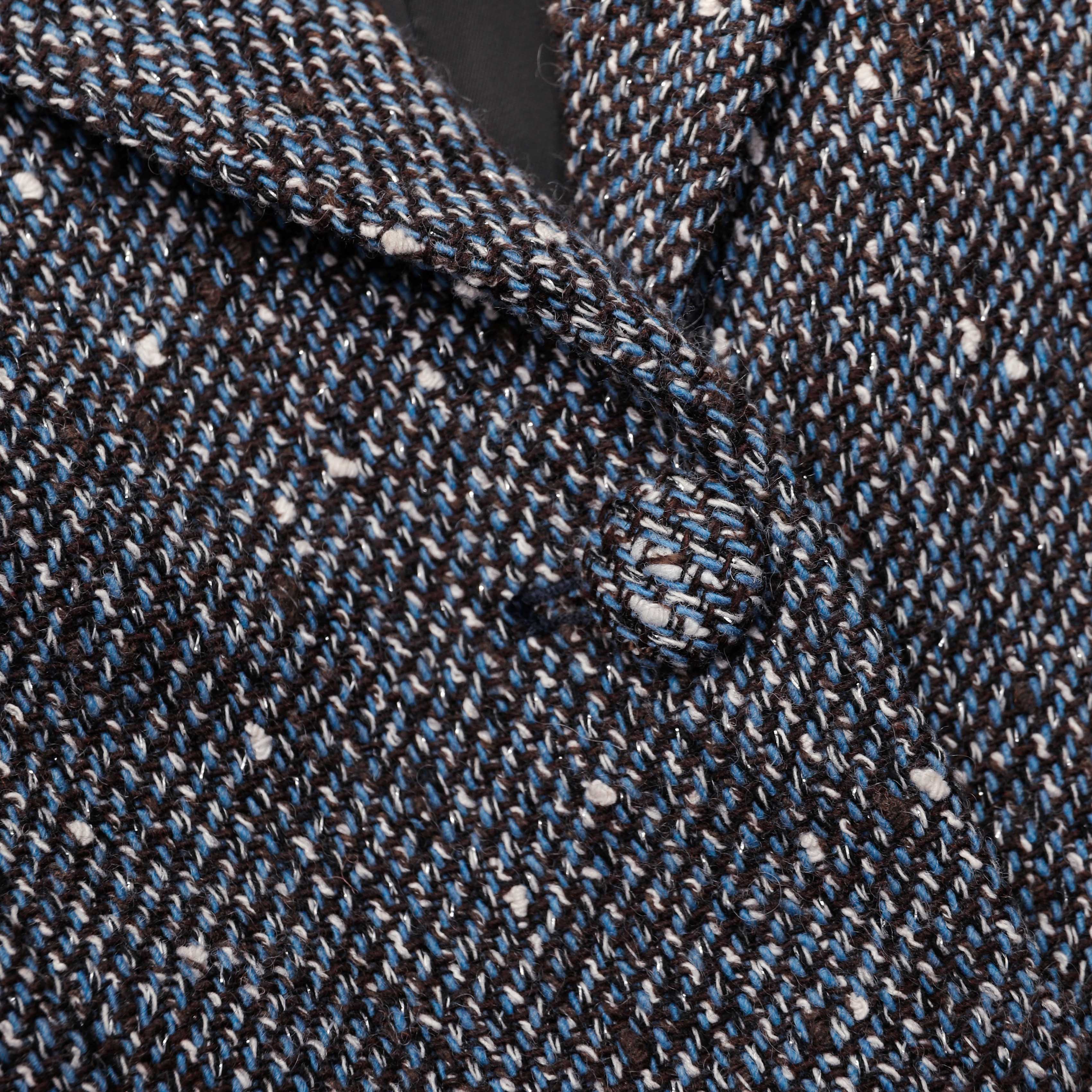 Blue Boucle Flared Midi Dress - Image 5