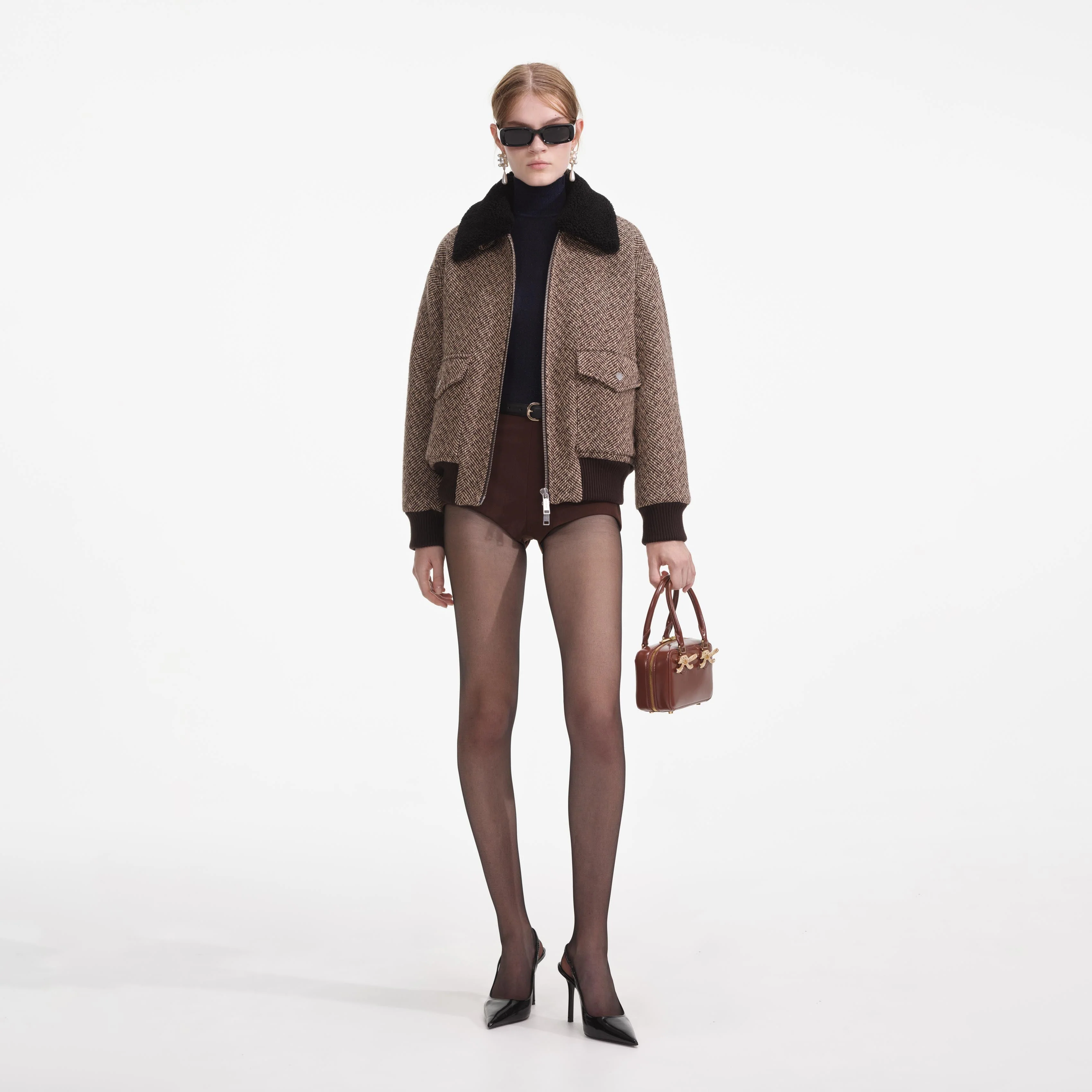 Brown Herringbone Jacket - Image 5