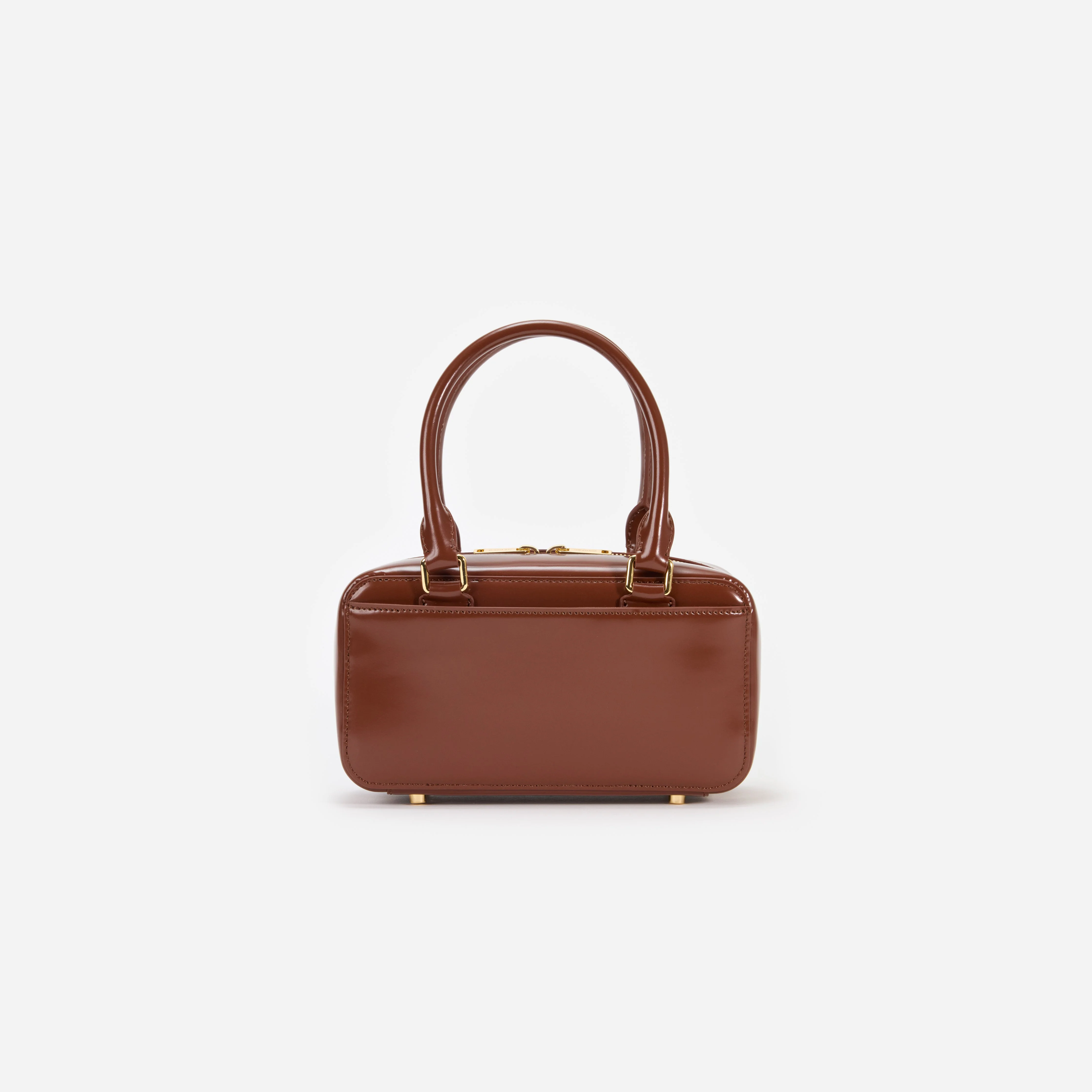 Brown Leather Mini Tote Bag - Image 3