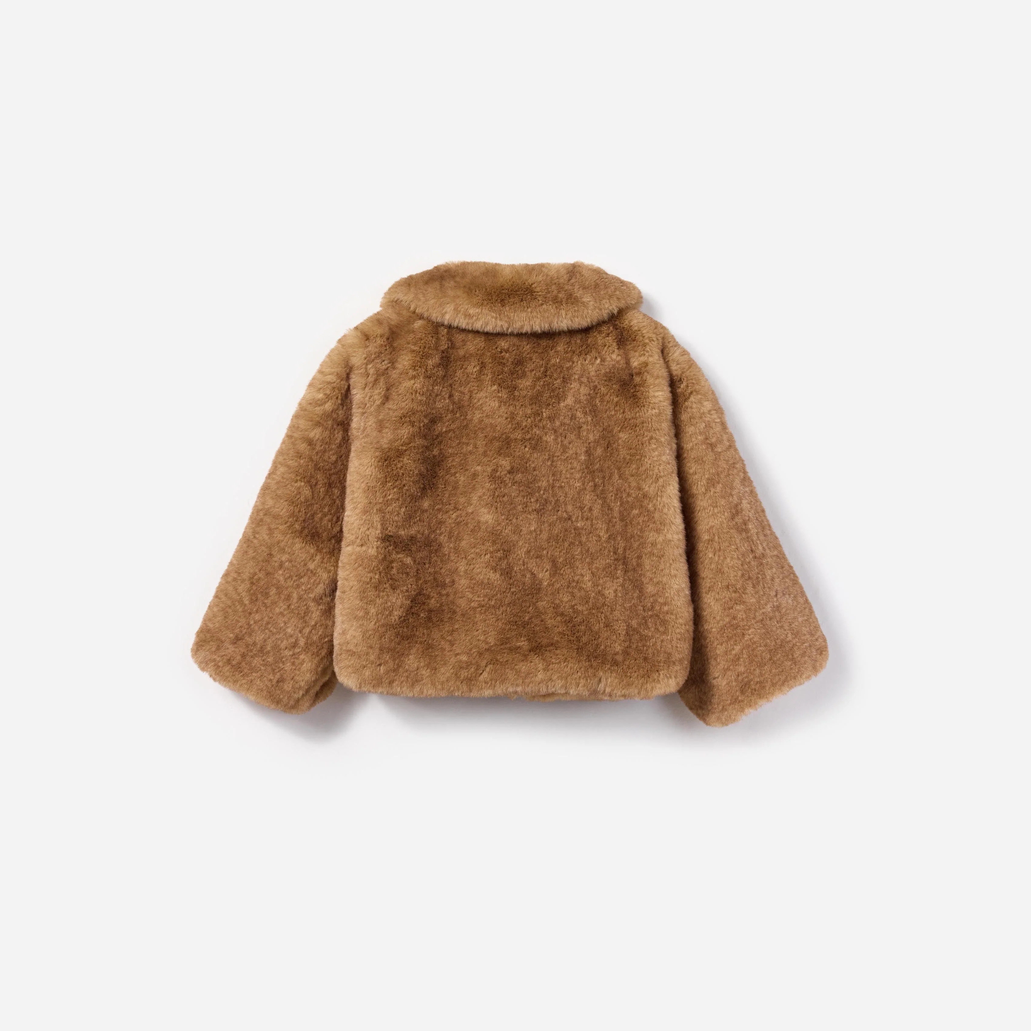 Brown Faux Fur Jacket - Image 2
