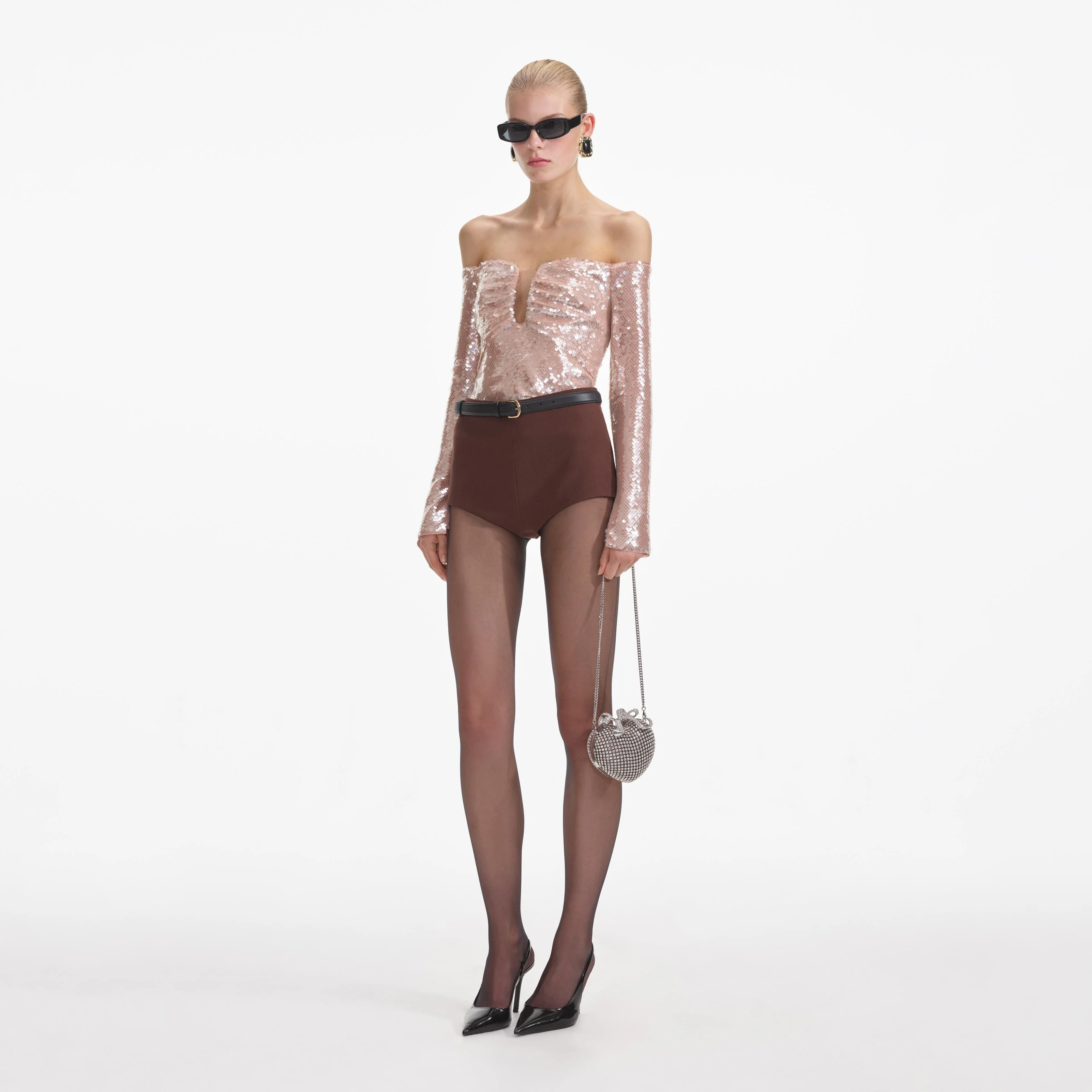 Sequin Off Shoulder Top - Image 2