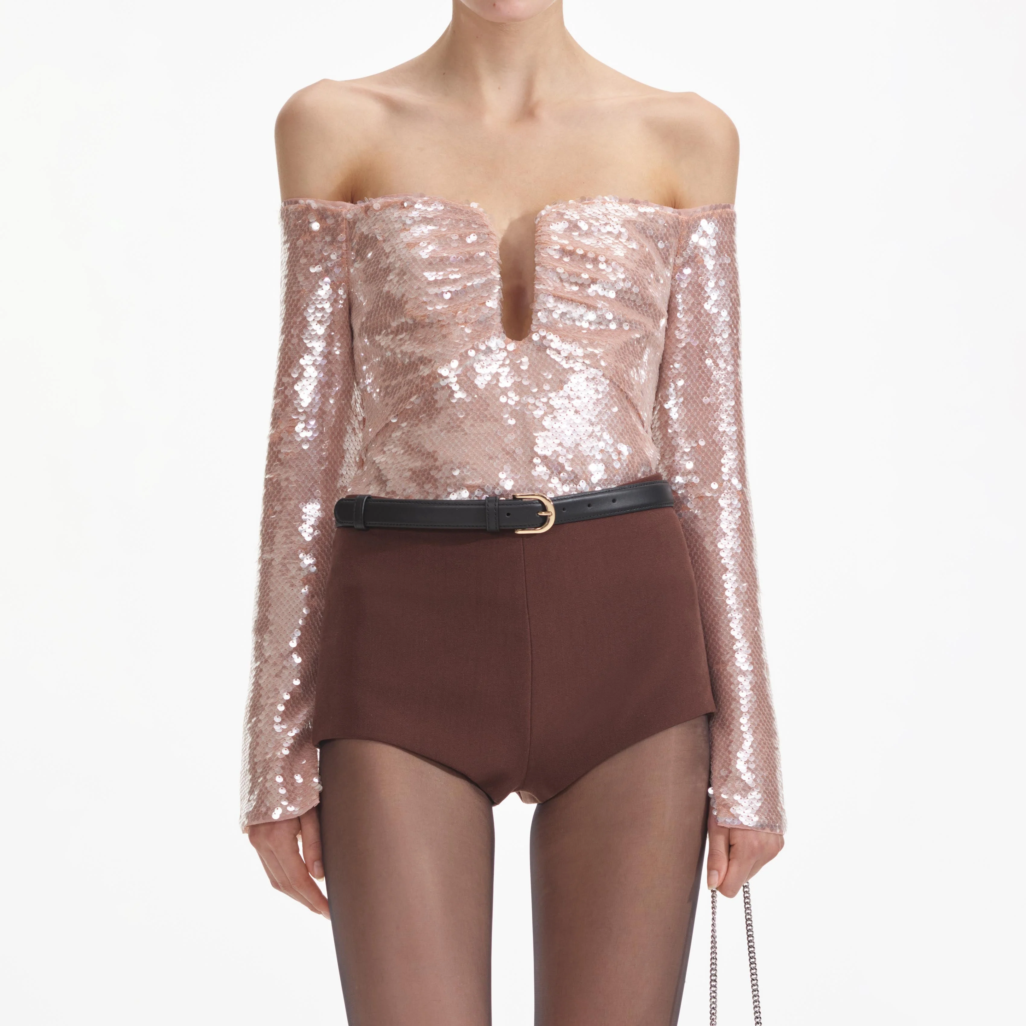 Sequin Off Shoulder Top - Image 4