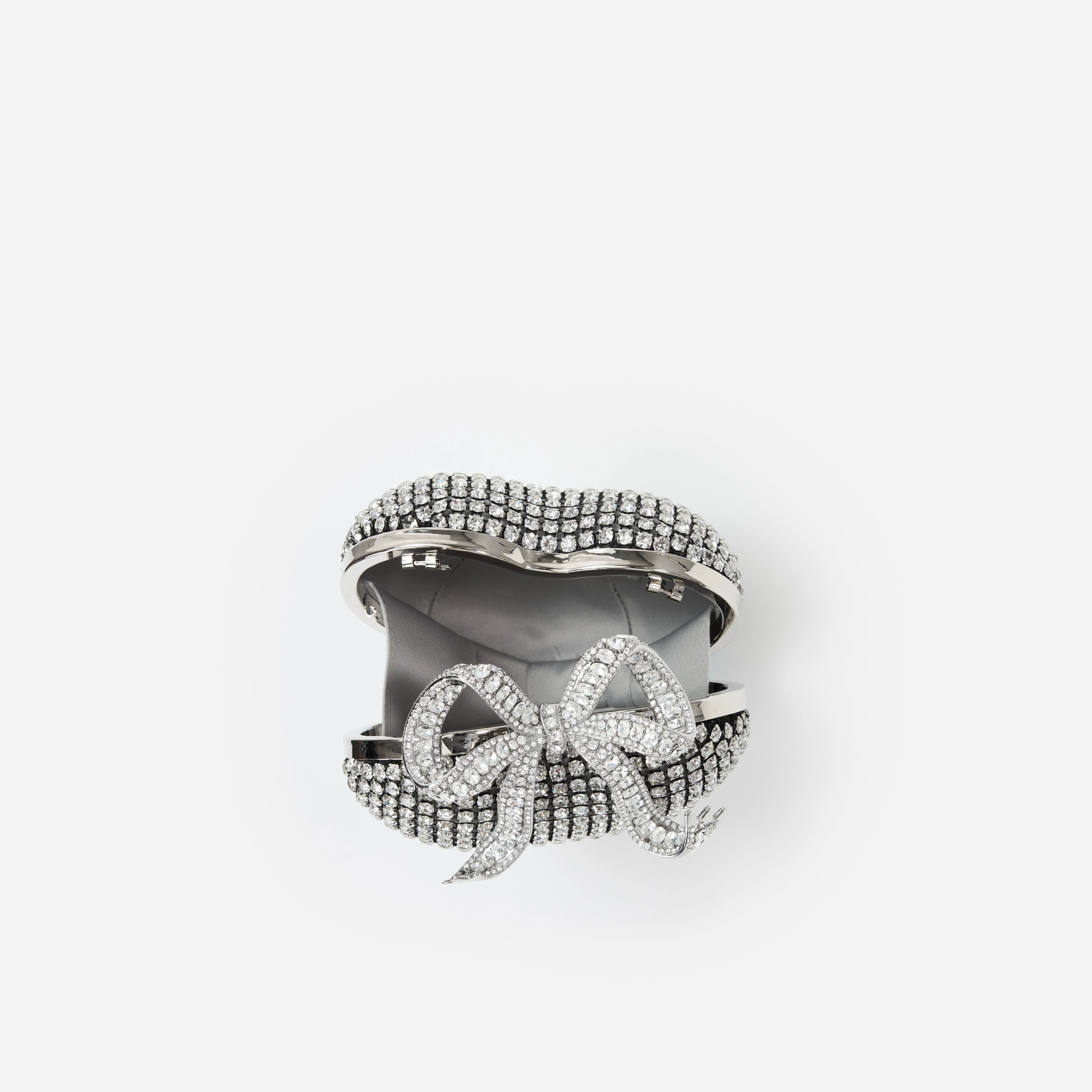 Silver Crystal Heart Clutch - Image 5