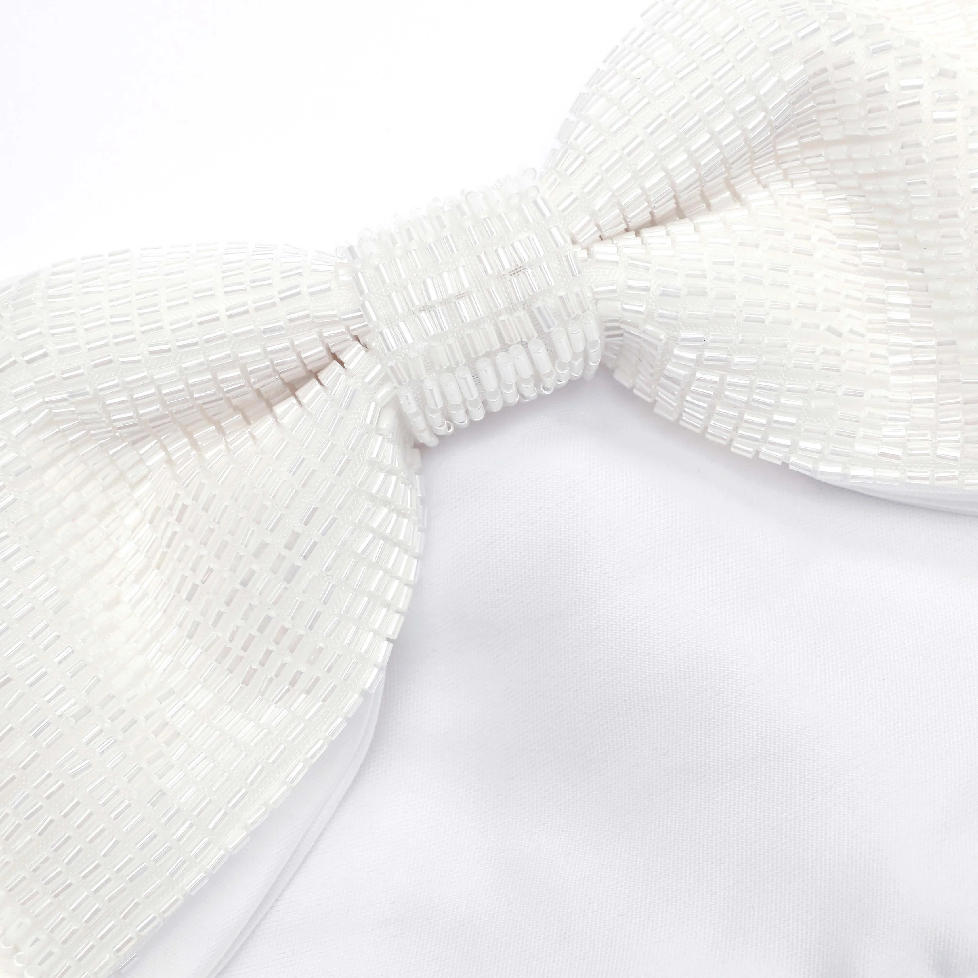 White Taffeta Bandeau Mini Dress - Image 5