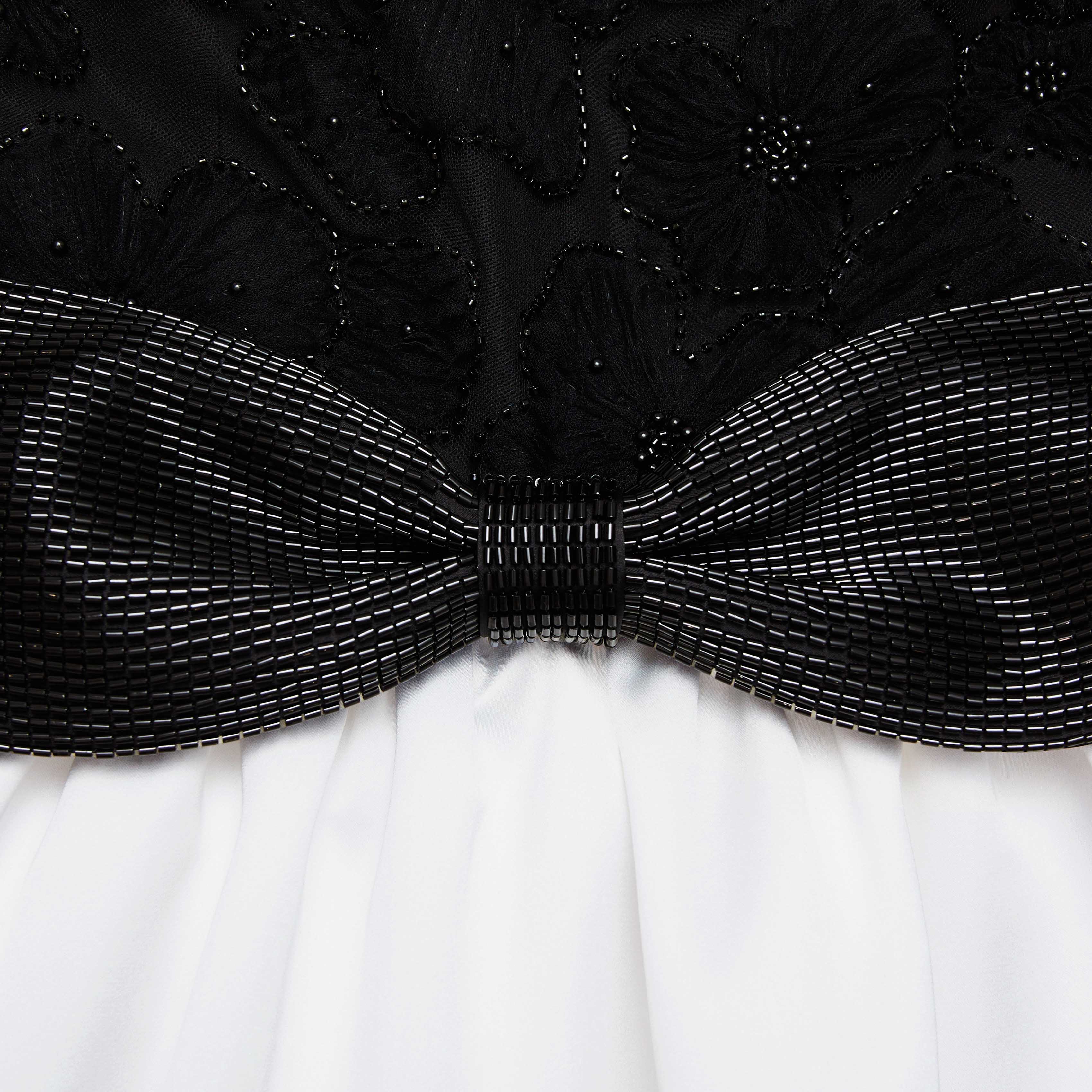 Black And White Tulle Mini Dress - Image 5