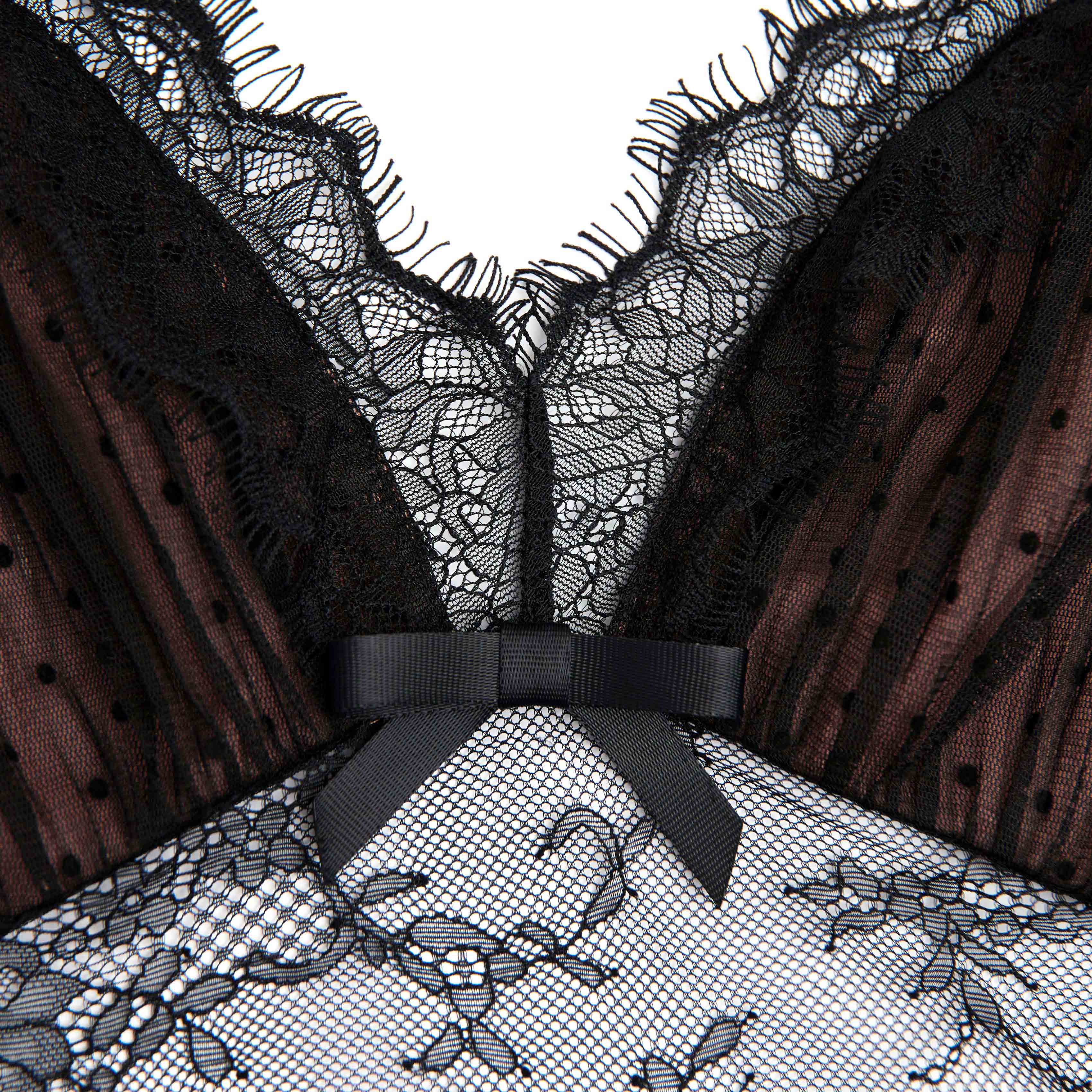 Black Dot Mesh Bodysuit - Image 5