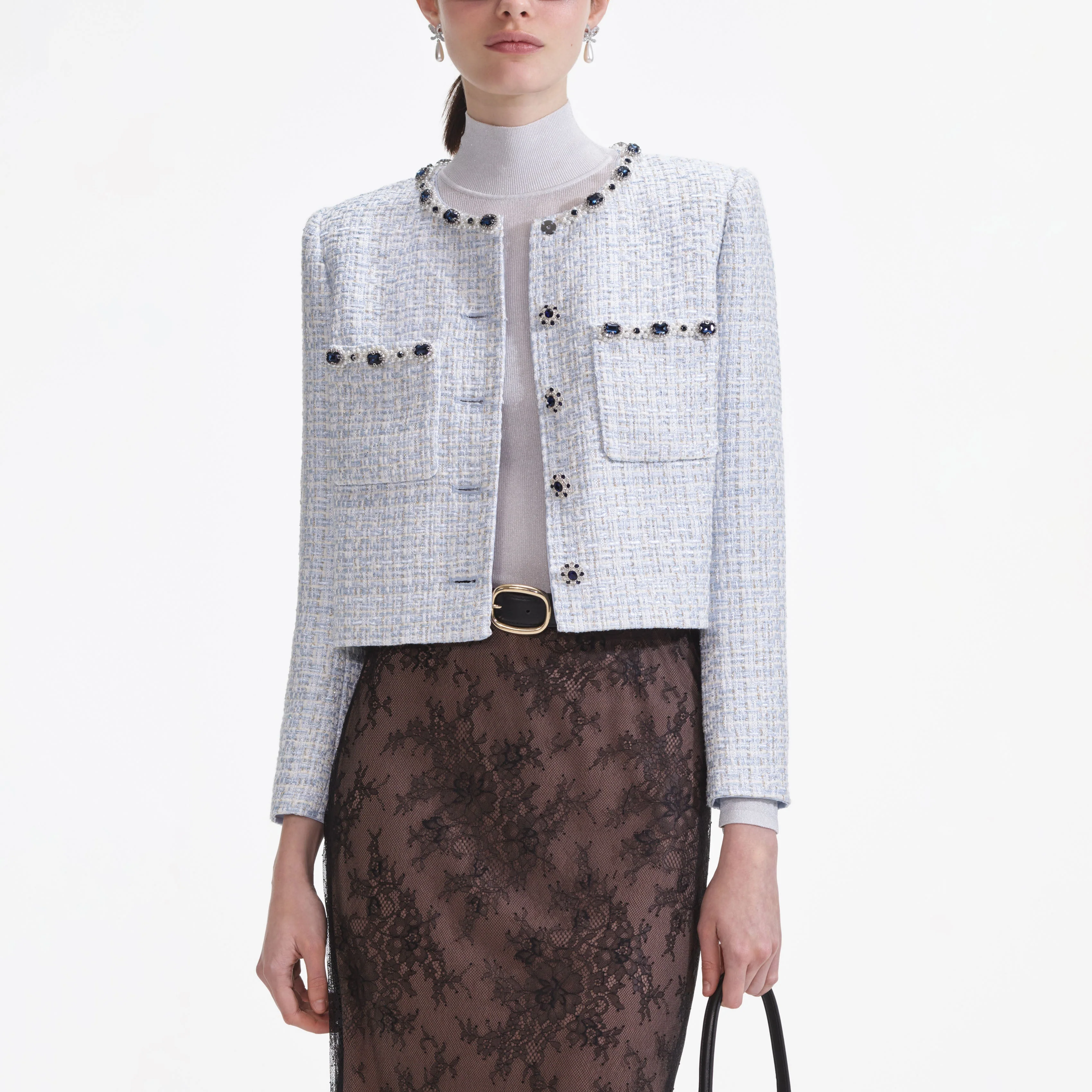 Blue Boucle Jacket - Image 4