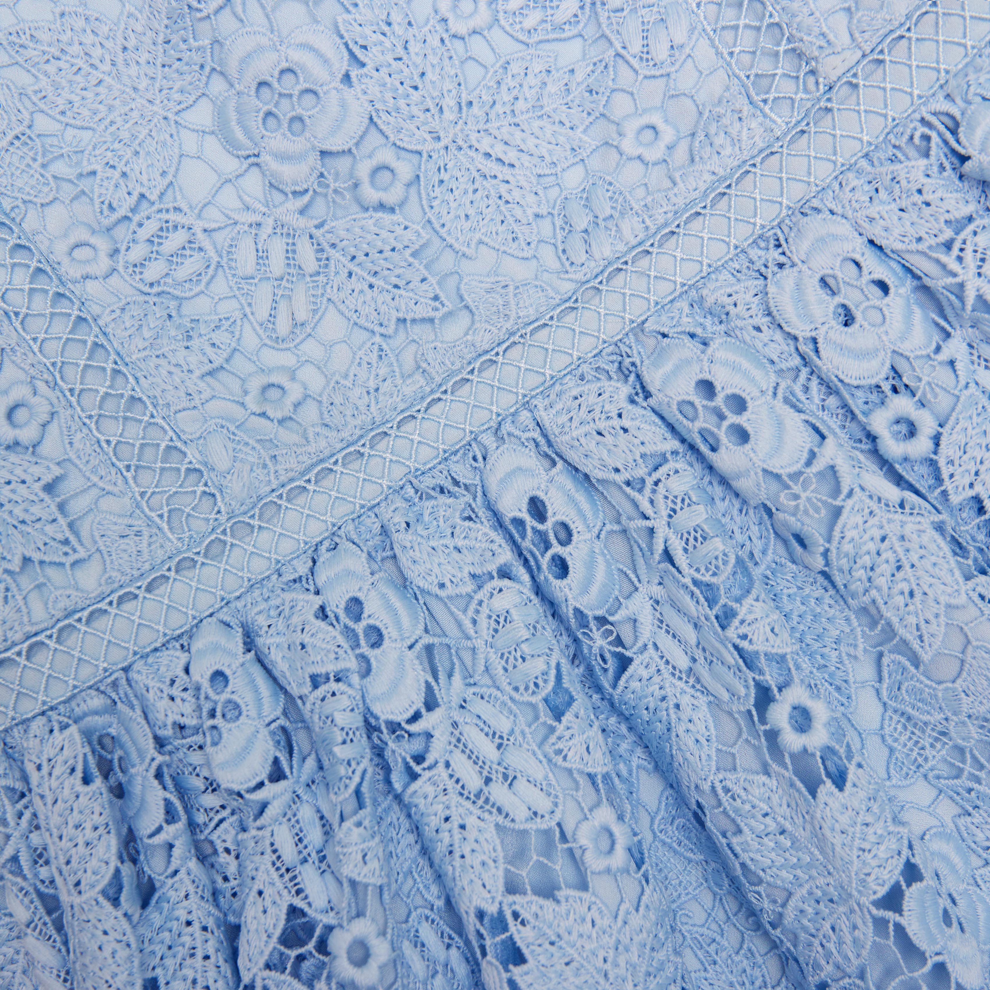 Blue Butterfly Lace Dress - Image 3