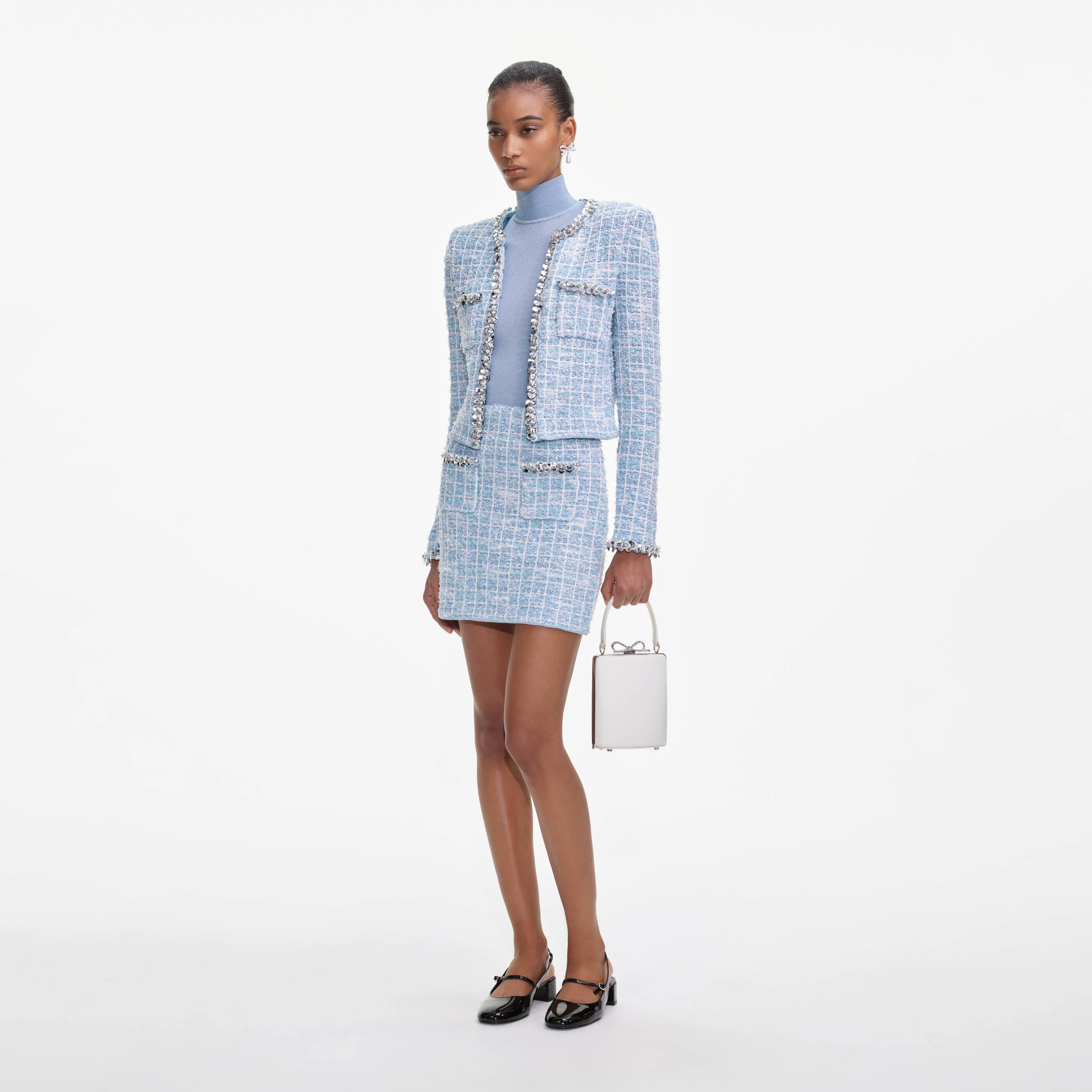 Blue Check Cardigan - Image 2