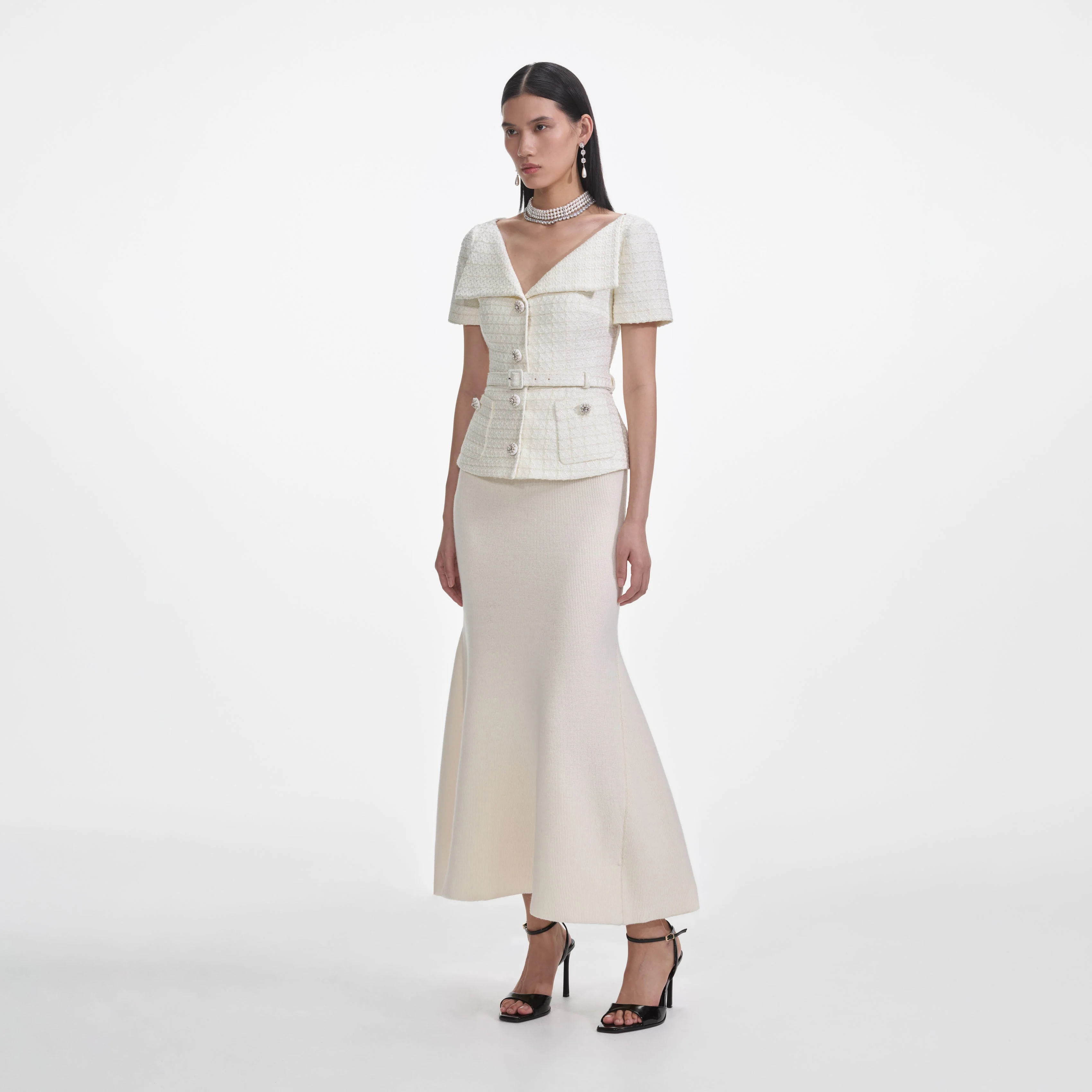 Cream Boucle Top - Image 2