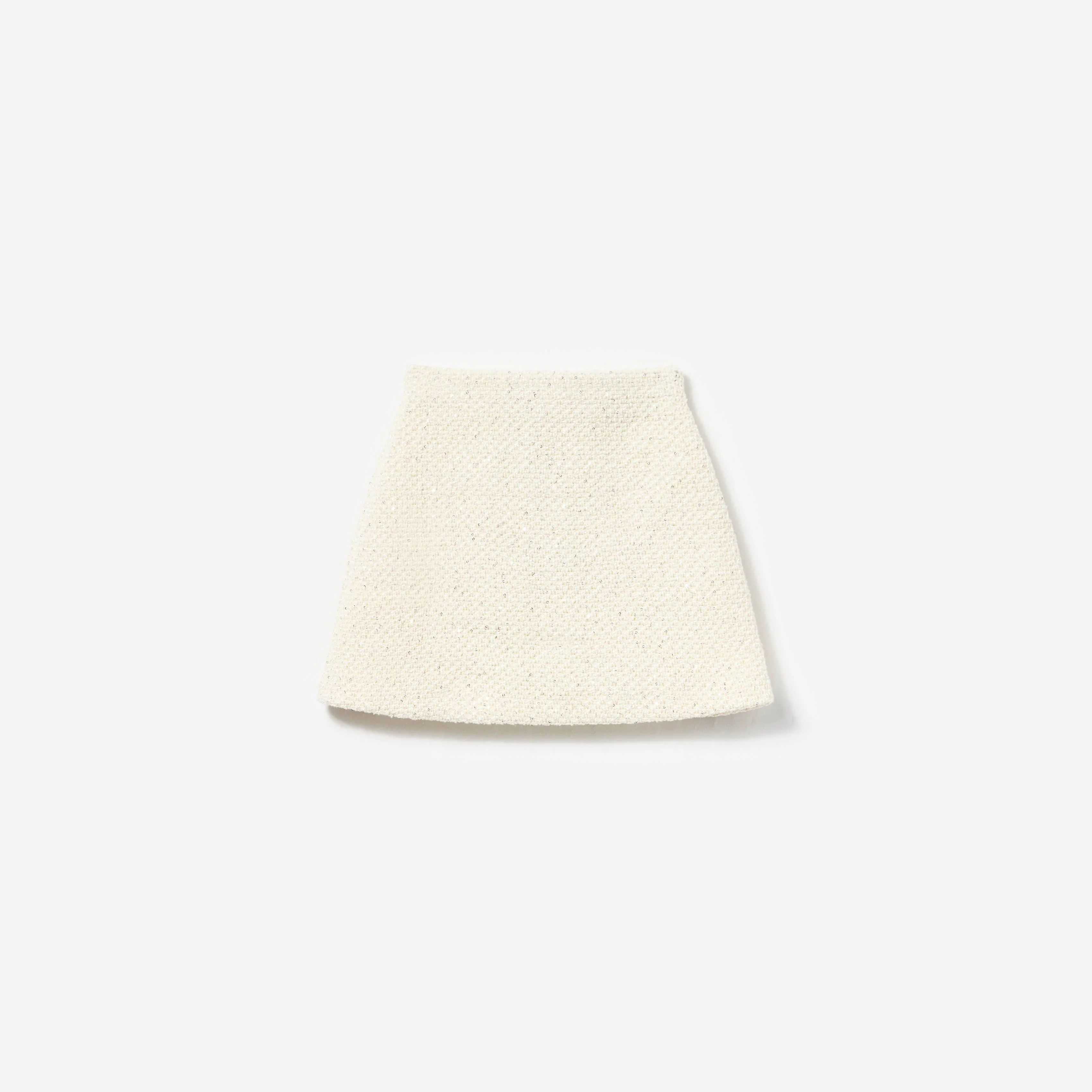 Cream Sequin Knit Skirt - Image 2
